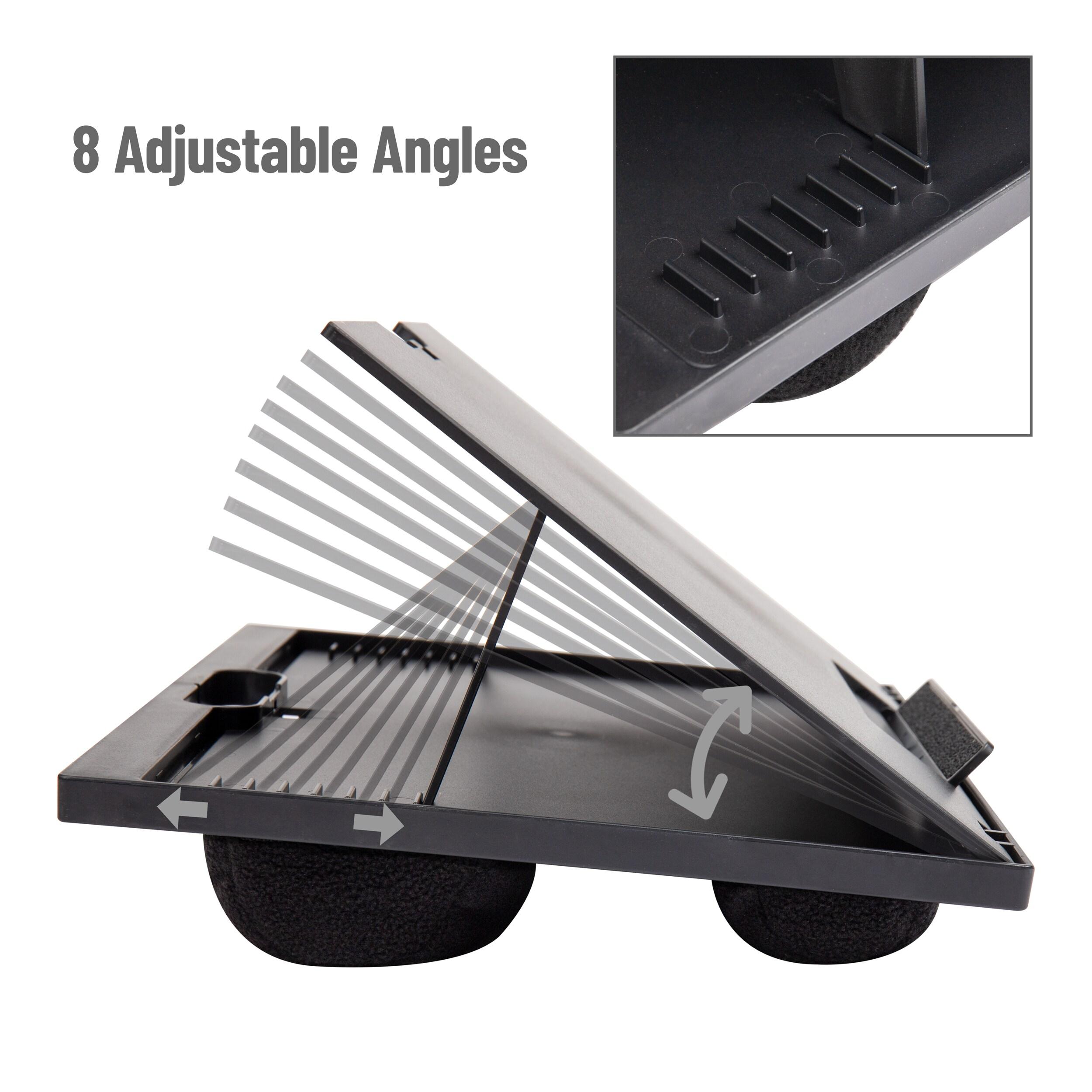 Mind Reader Mind Reader Lap Desk Laptop Stand, Bed Tray, Collapsible, Cushion, Portable, Dorm, Plastic, 14.75"L x 11"W x 7.3"H