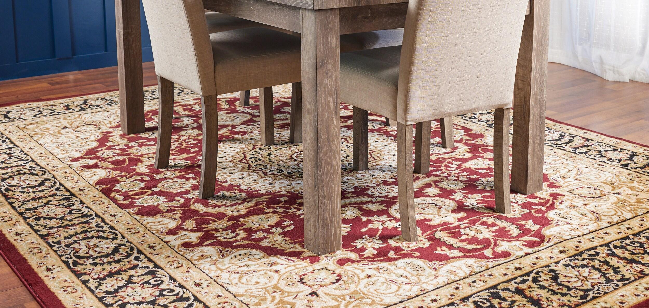 World Rug Gallery Traditional Oriental Medallion Area Rug - Burgundy 7'10" x 10'2"