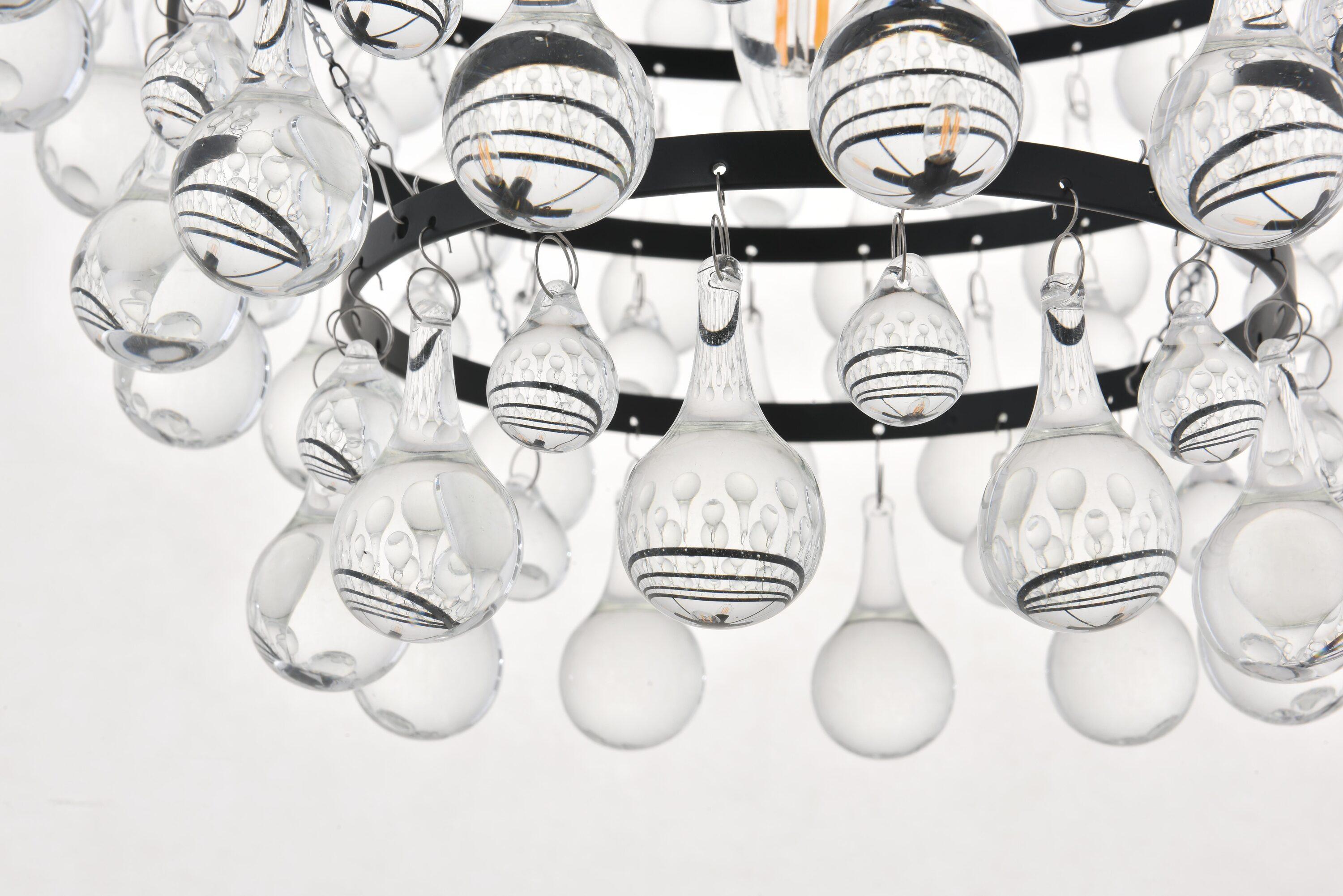 Elegant Lighting Kora 5 light Black Pendant