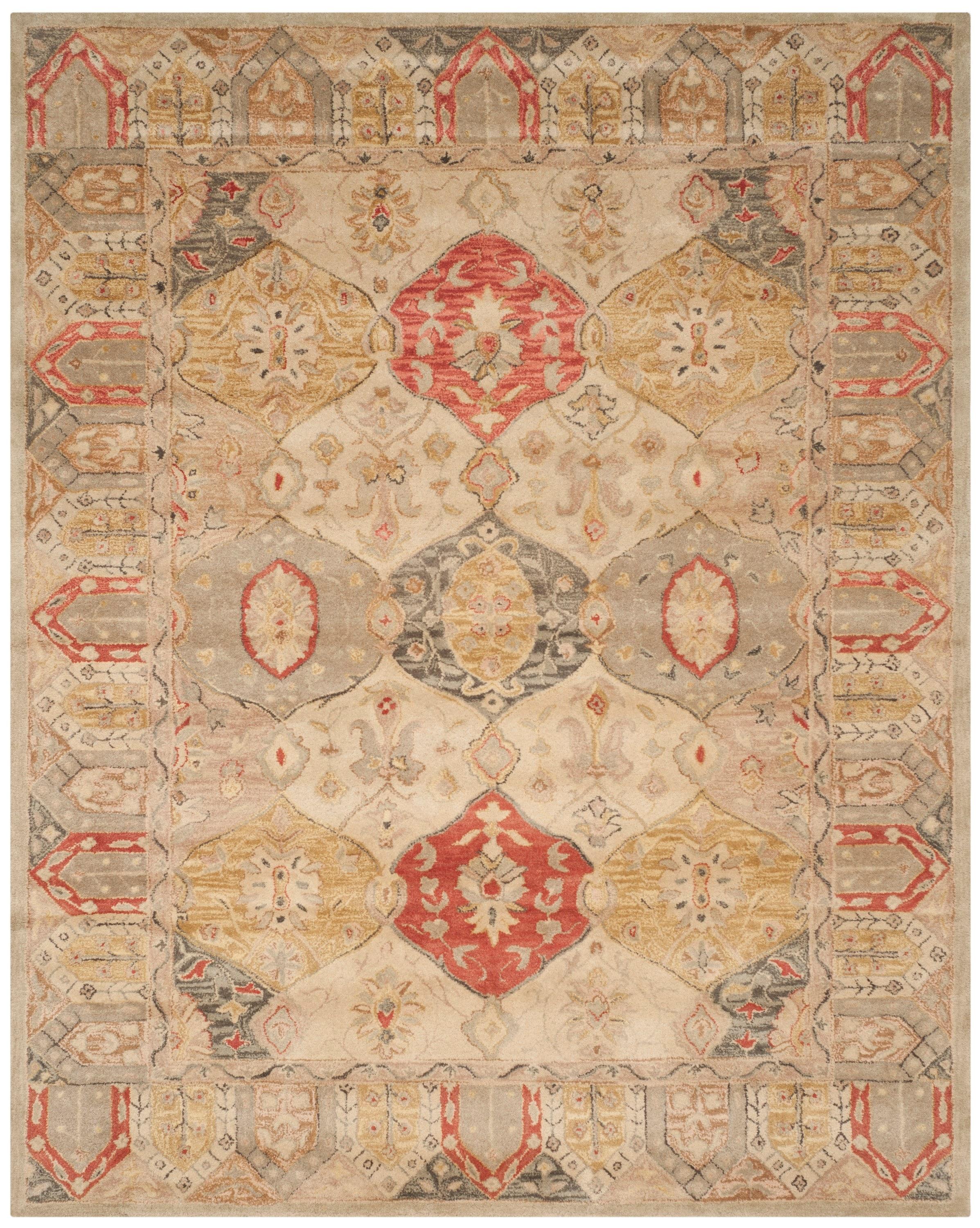 Antiquity AT830 Hand Tufted Indoor Area Rug - Beige/Multi - 8'3"x11' - Safavieh