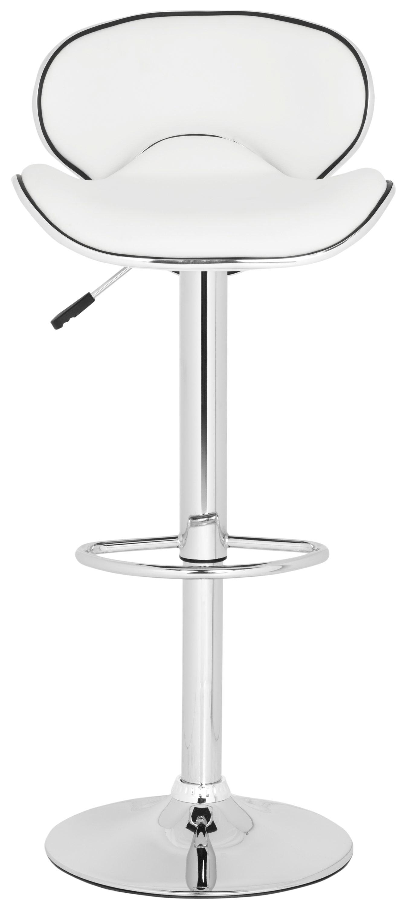 Shambi Swivel Bar Stool - FOX7515 - White - Safavieh Couture