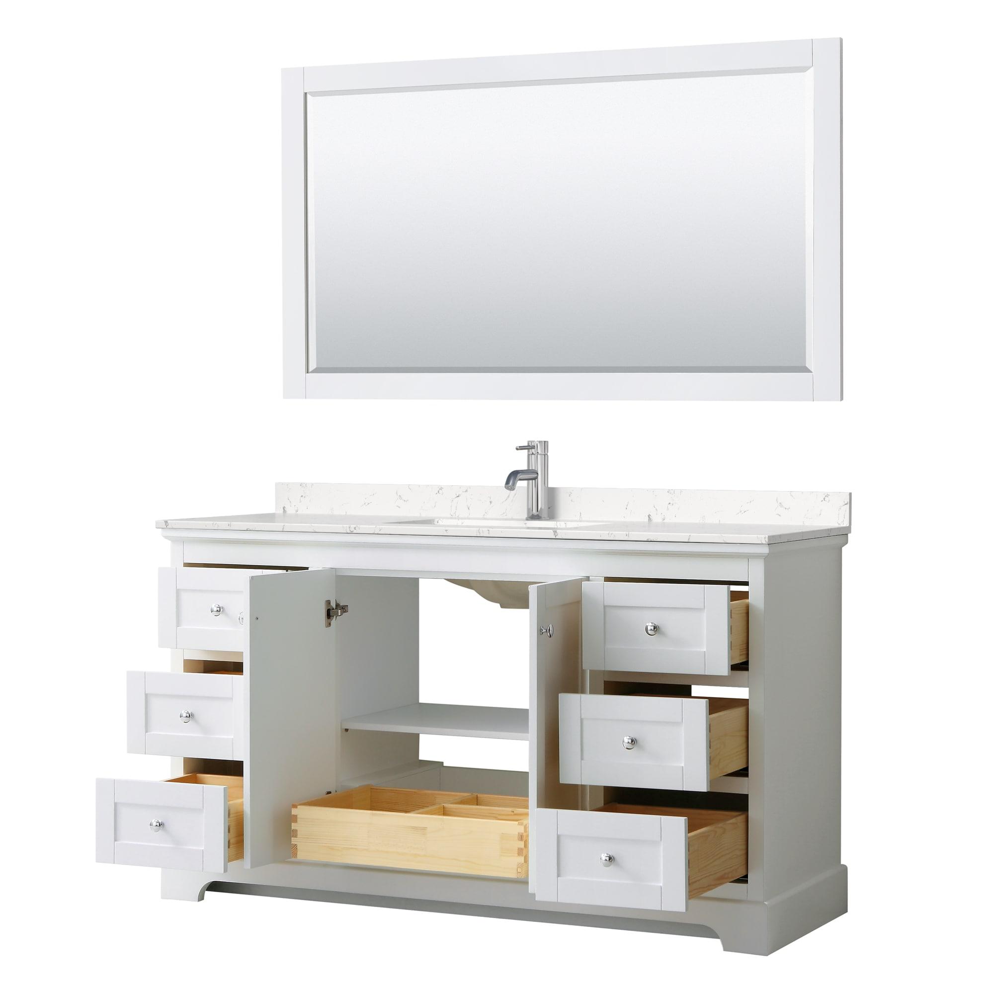 Wyndham Collection Wcv232360s-Vca-M58 Avery 60" Free Standing Single Basin Vanity Set -