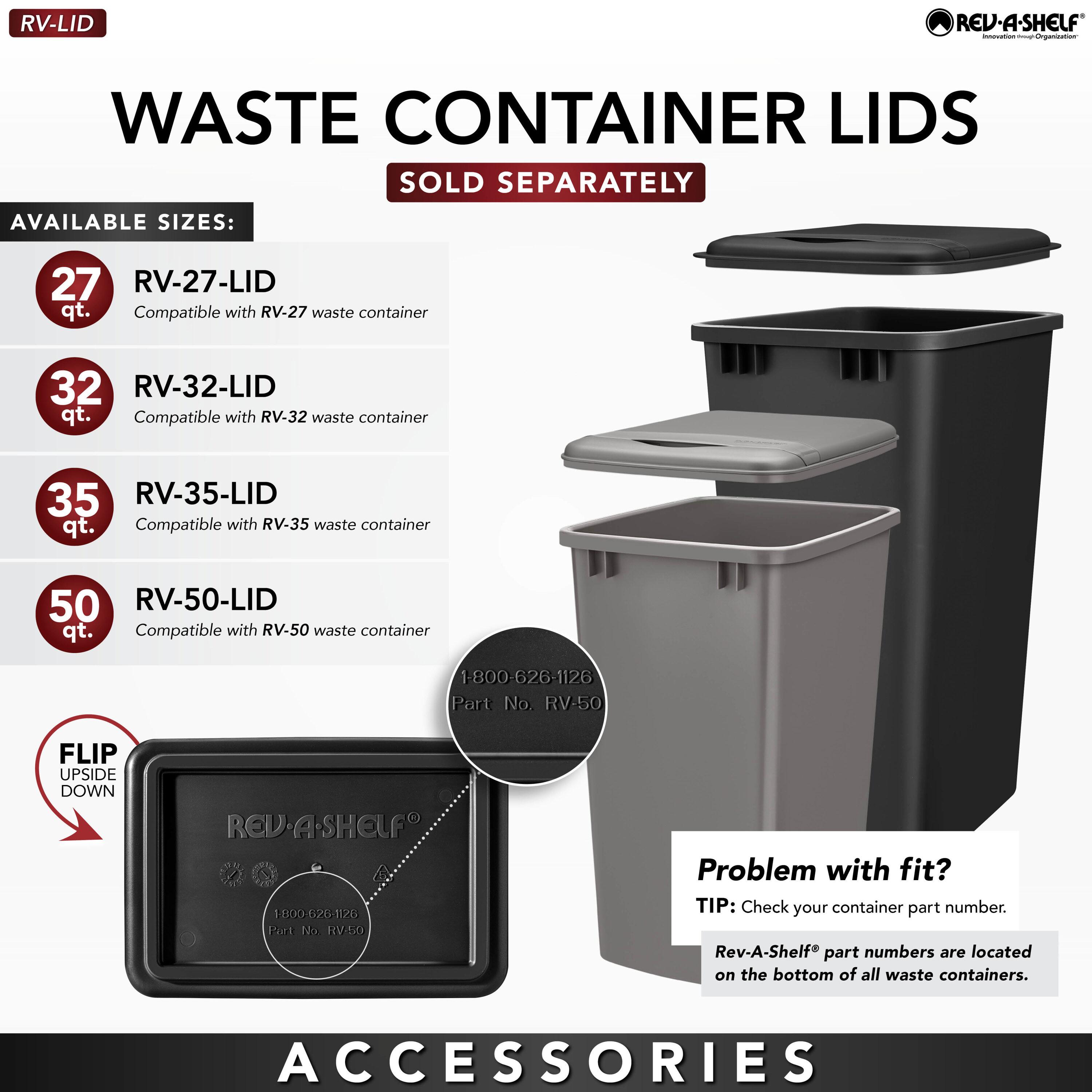 Rev-A-Shelf Rev-A-Shelf Single Pullout Top Mount Trash Can