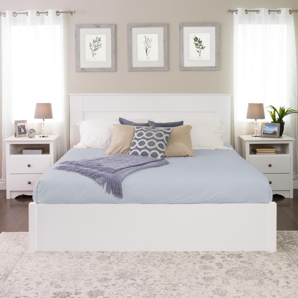 Prepac King Flat Panel Headboard White : 5-Year Warranty, MDF Construction, Spot Clean, King Size