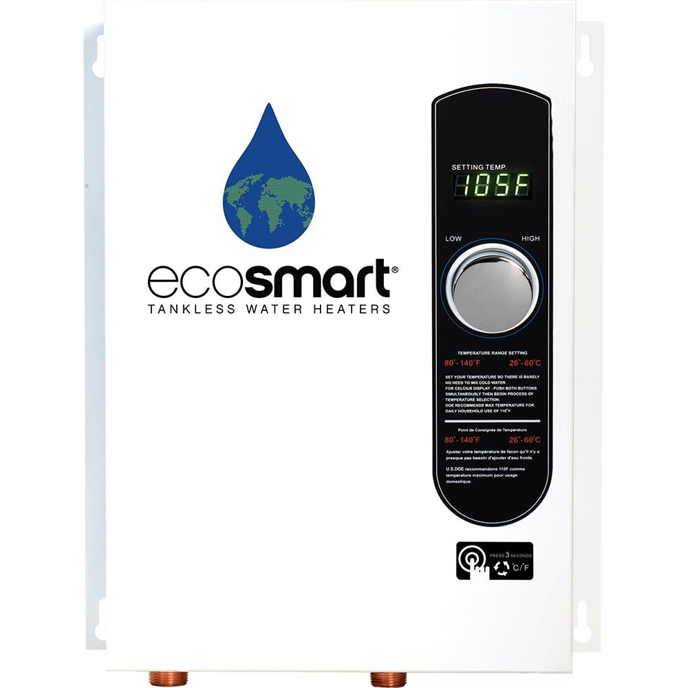 Ecosmart ECO 24 24 KW at 240-Volt Electric Tankless Water Heater with Patented Self Modulating Technology, 17 x 17 x 3.5