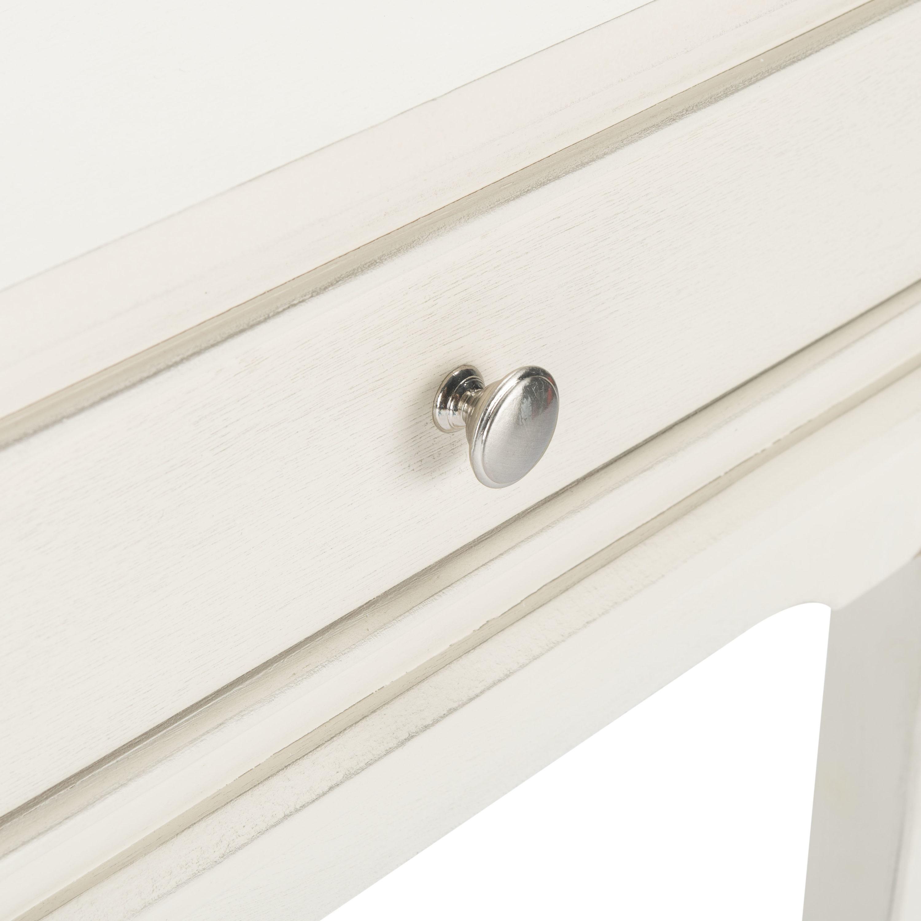 Opal 2 Drawer Console Table - Distressed White - Safavieh