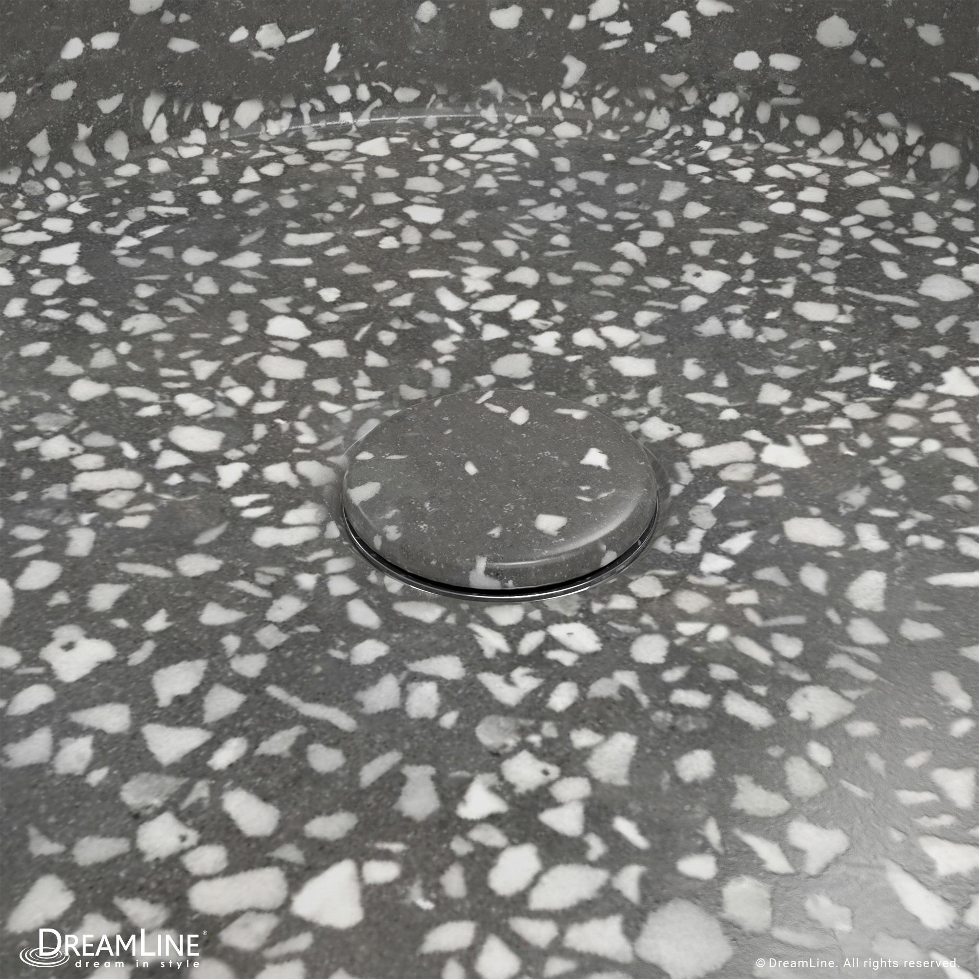 DreamLine Ambia 14.33'' Terrazzo Circular Vessel Bathroom Sink