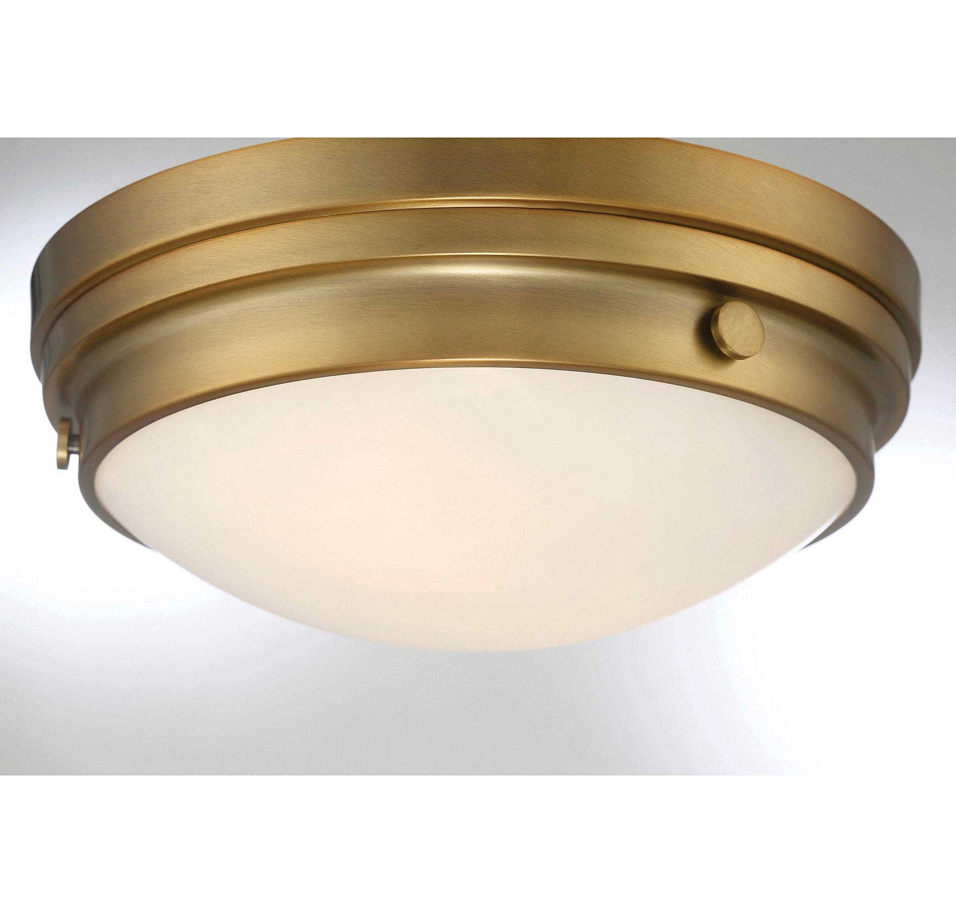 Savoy House Lucerne 2 - Light Flush Mount in  Warm Brass