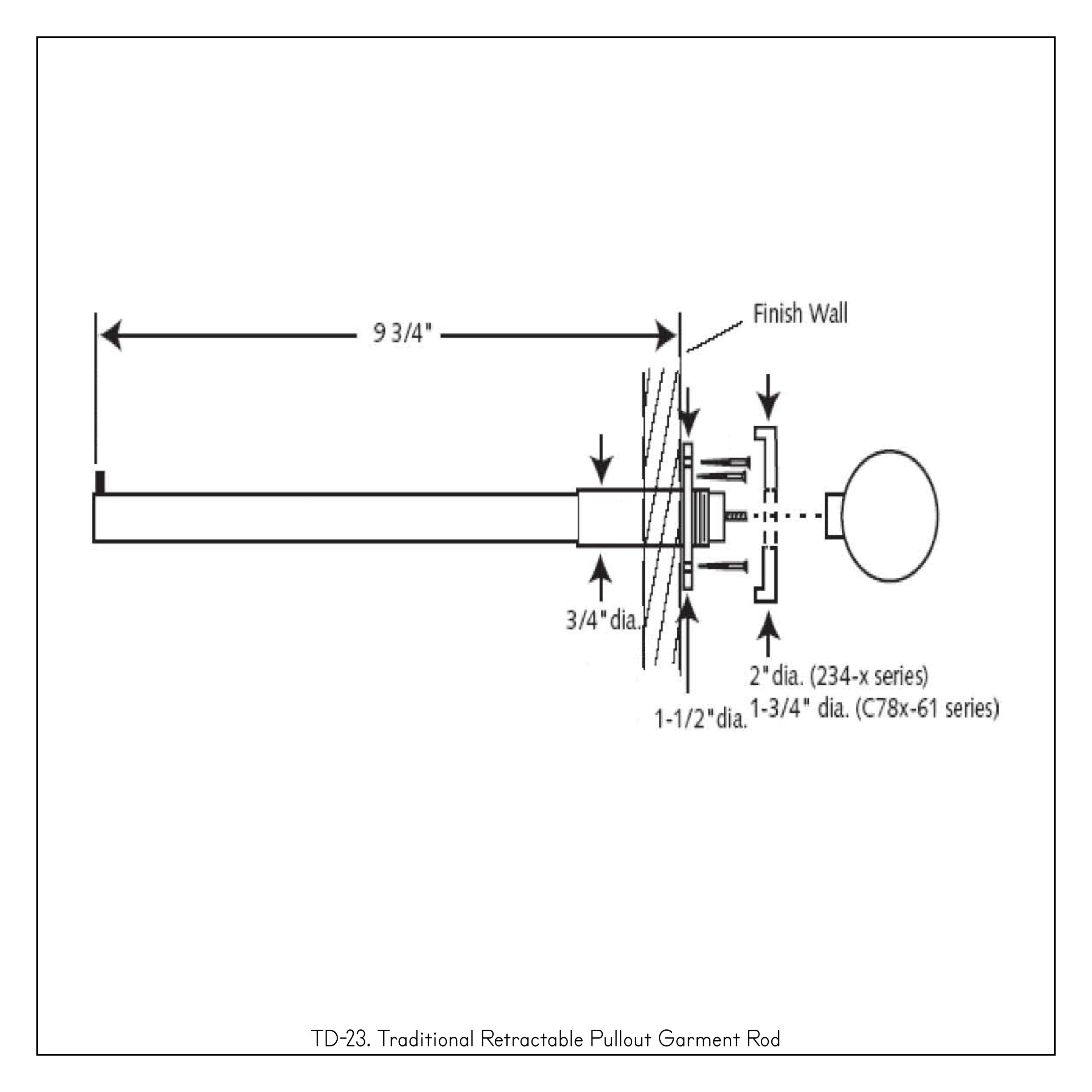20'' Fixture Towel Bar