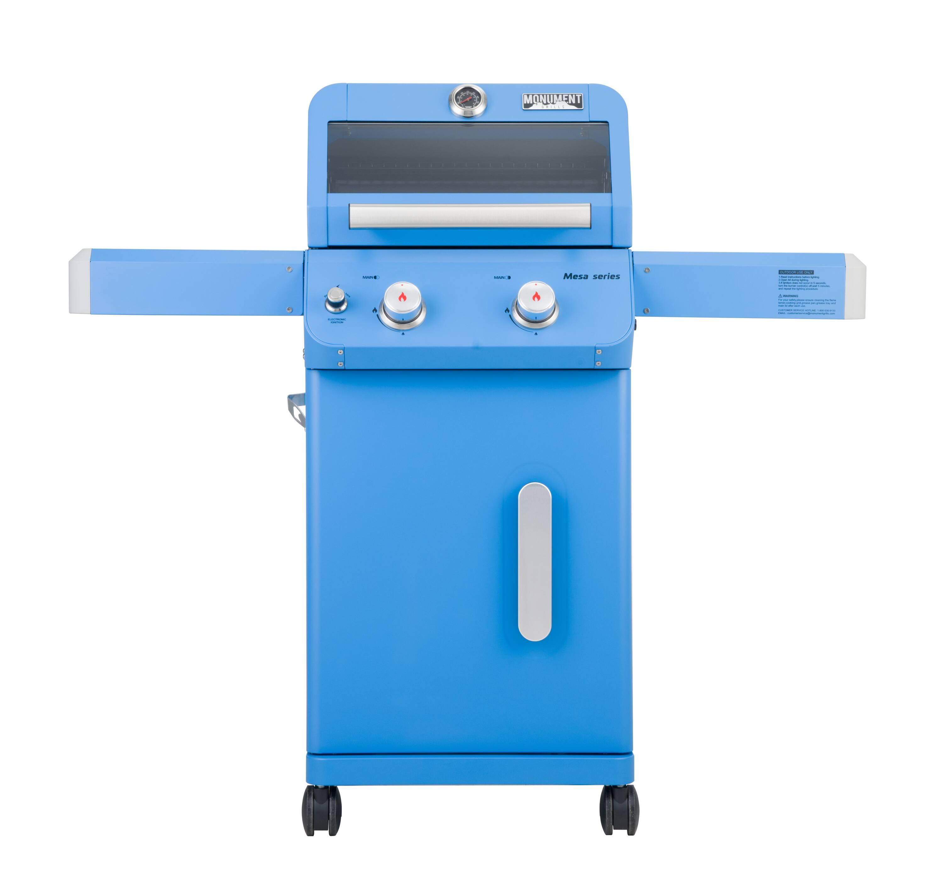 Monument Grills Mesa Series 2-Burner Free Standing Stailless Liquid Propane 24000 BTU Gas Grill with Cabinet