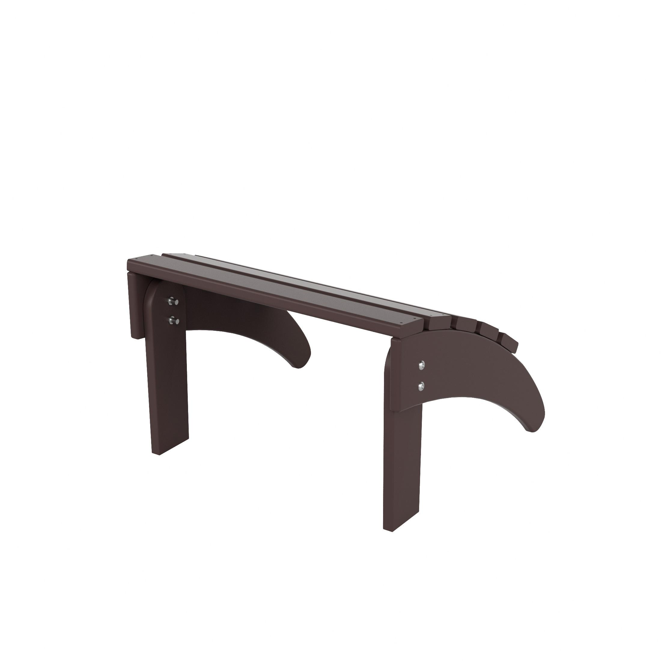 Polytrends  Laguna Hdpe All Weather Outdoor Patio Foldable Ottoman Dark Brown