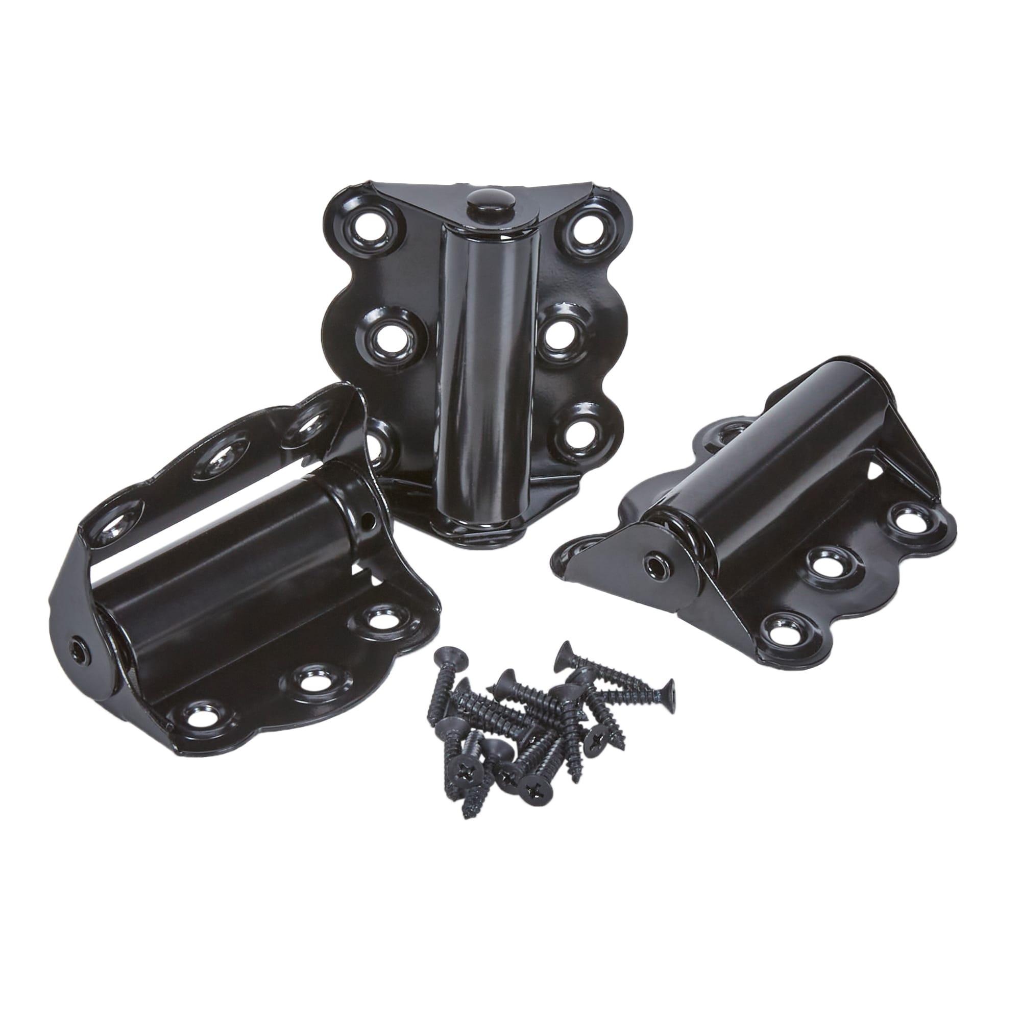 (3-Pk) Wright Products Adjustable  Self Closing Door Hinges Black 2-3/4" V226BL