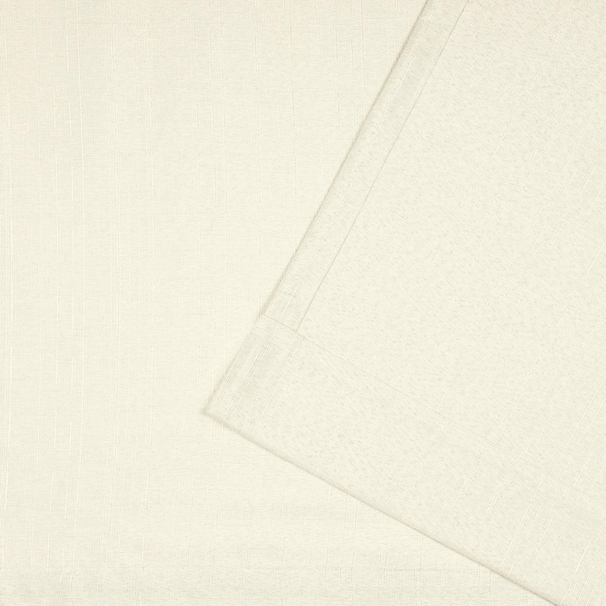 Set of 2 (96"x54") Loha Linen Grommet Top Light Filtering Curtain Panel Ivory - Exclusive Home: Modern Polyester Drapes