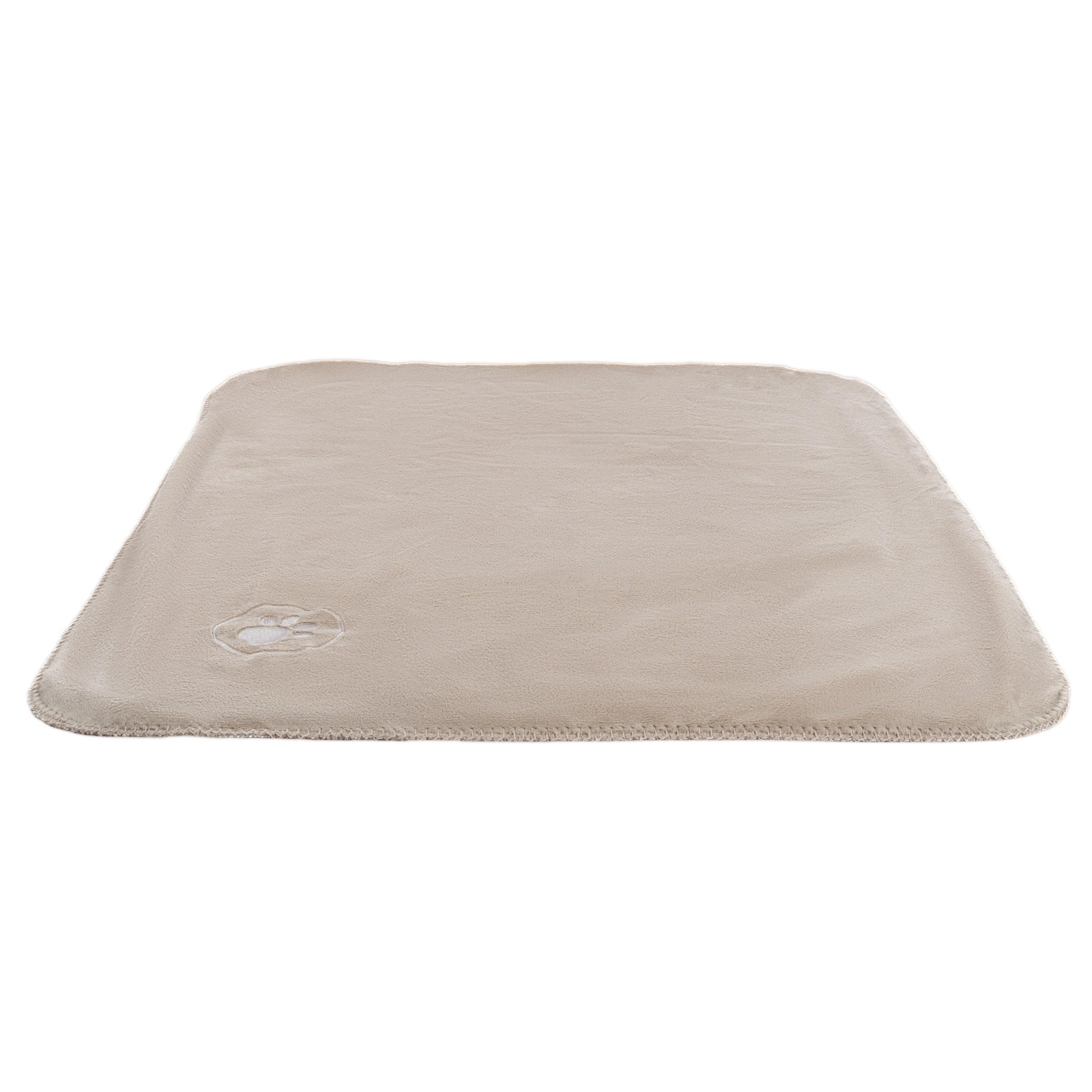 Pet Adobe Pet Waterproof Throw Blanket for Furniture, Kennel, and Car – 40" x 30", Tan