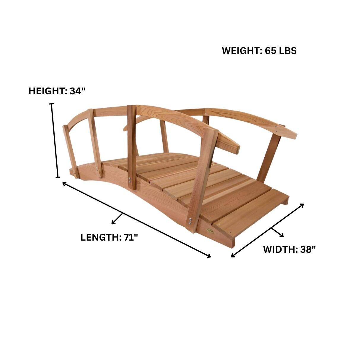 Cuadra Garden Bridge with Side Rails