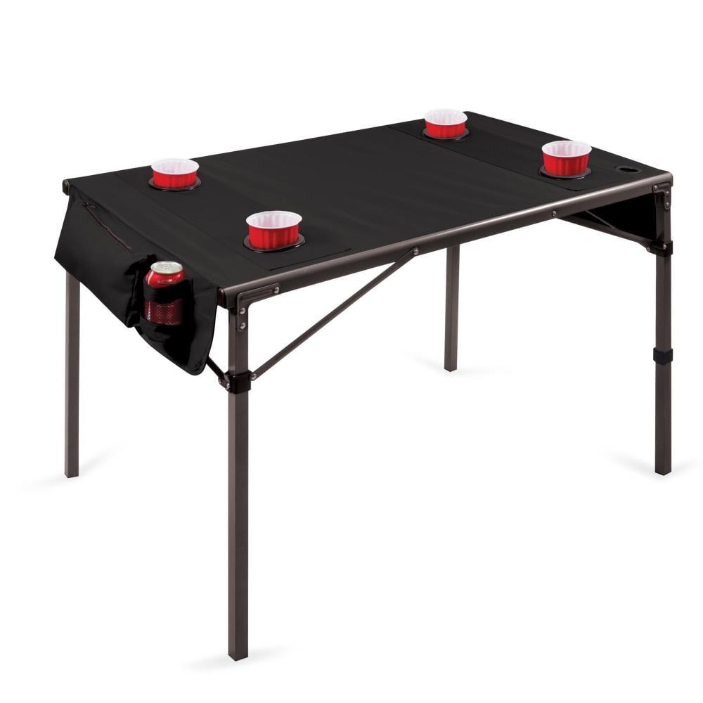 Picnic Time Canvas Travel Table - Black
