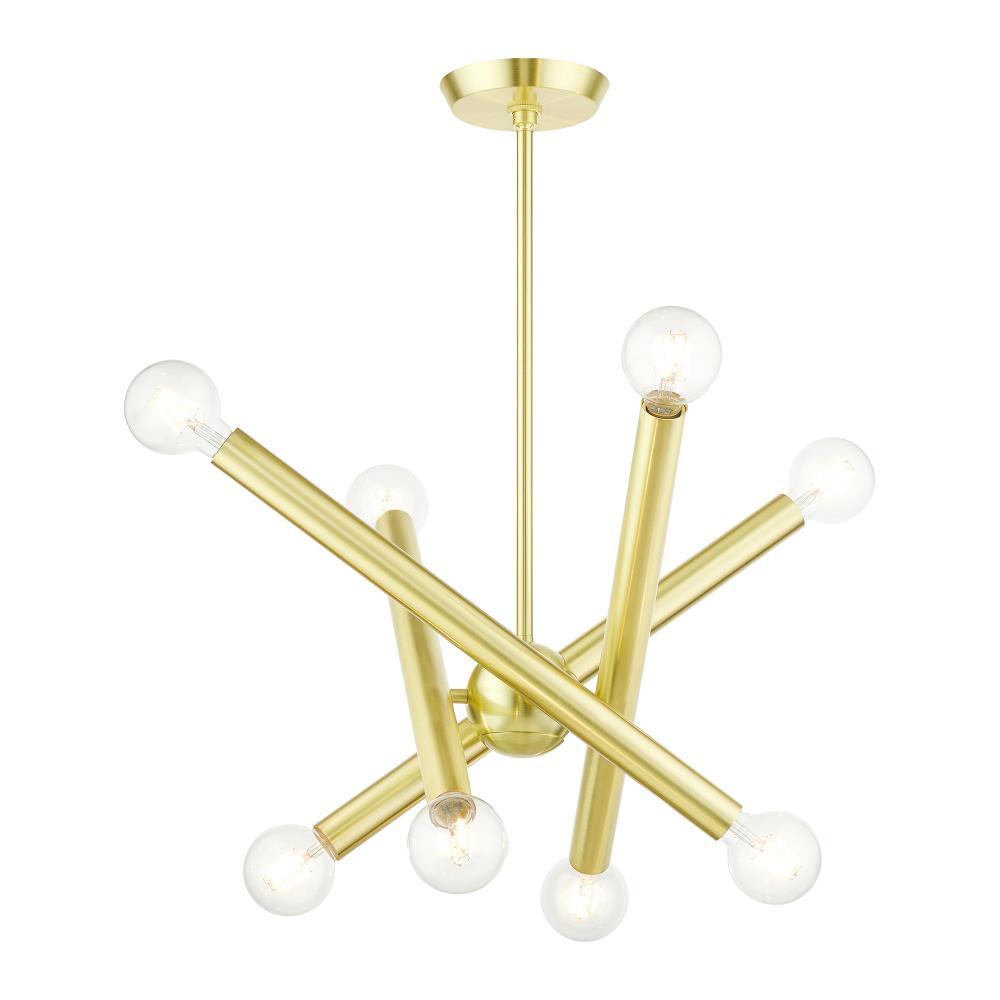 Livex Lighting Stafford 8 - Light Chandelier in  Satin Brass