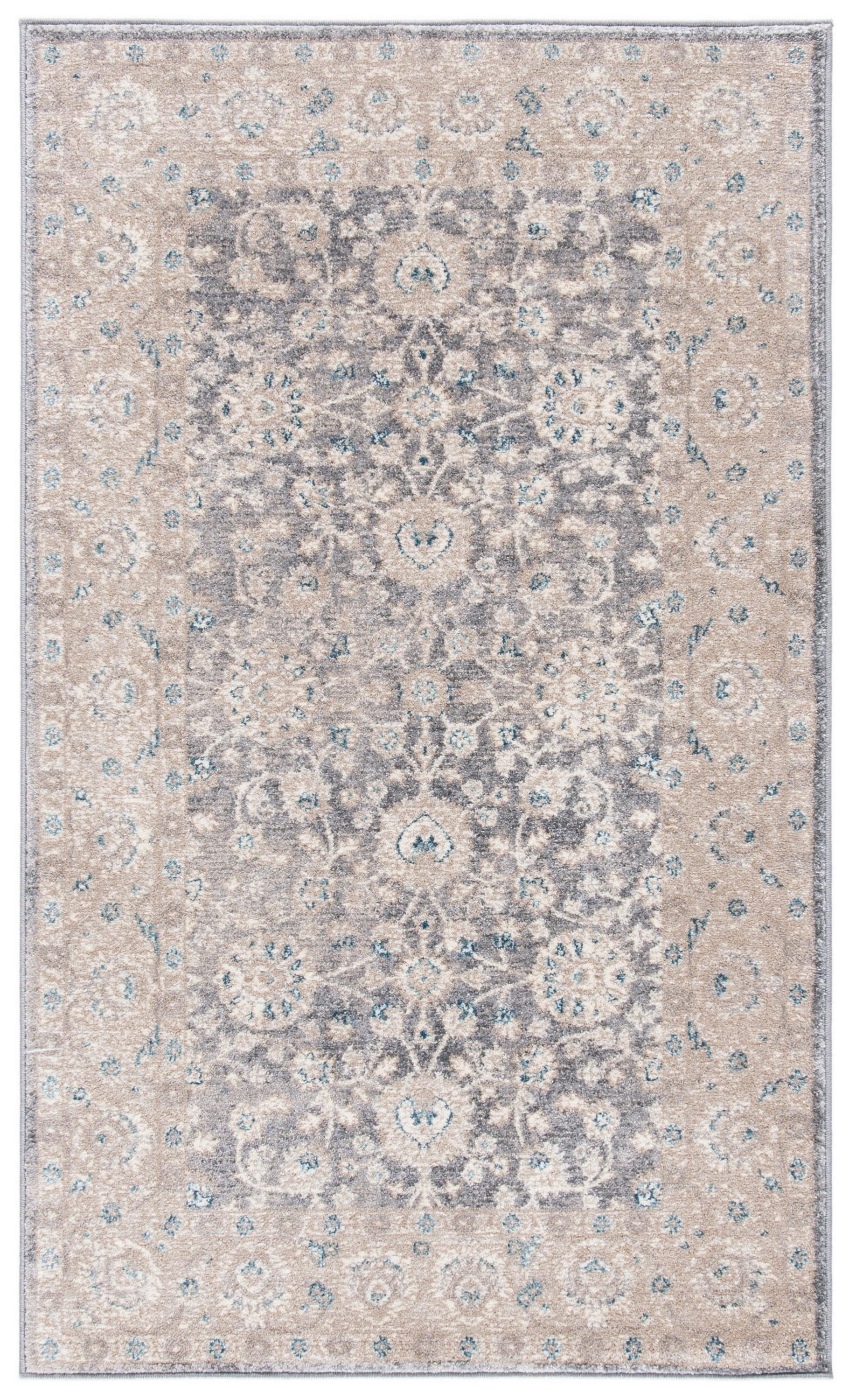 Sofia SOF330 Power Loomed Indoor Accent Rug - Light Grey/Beige - 3'x5' - Safavieh.