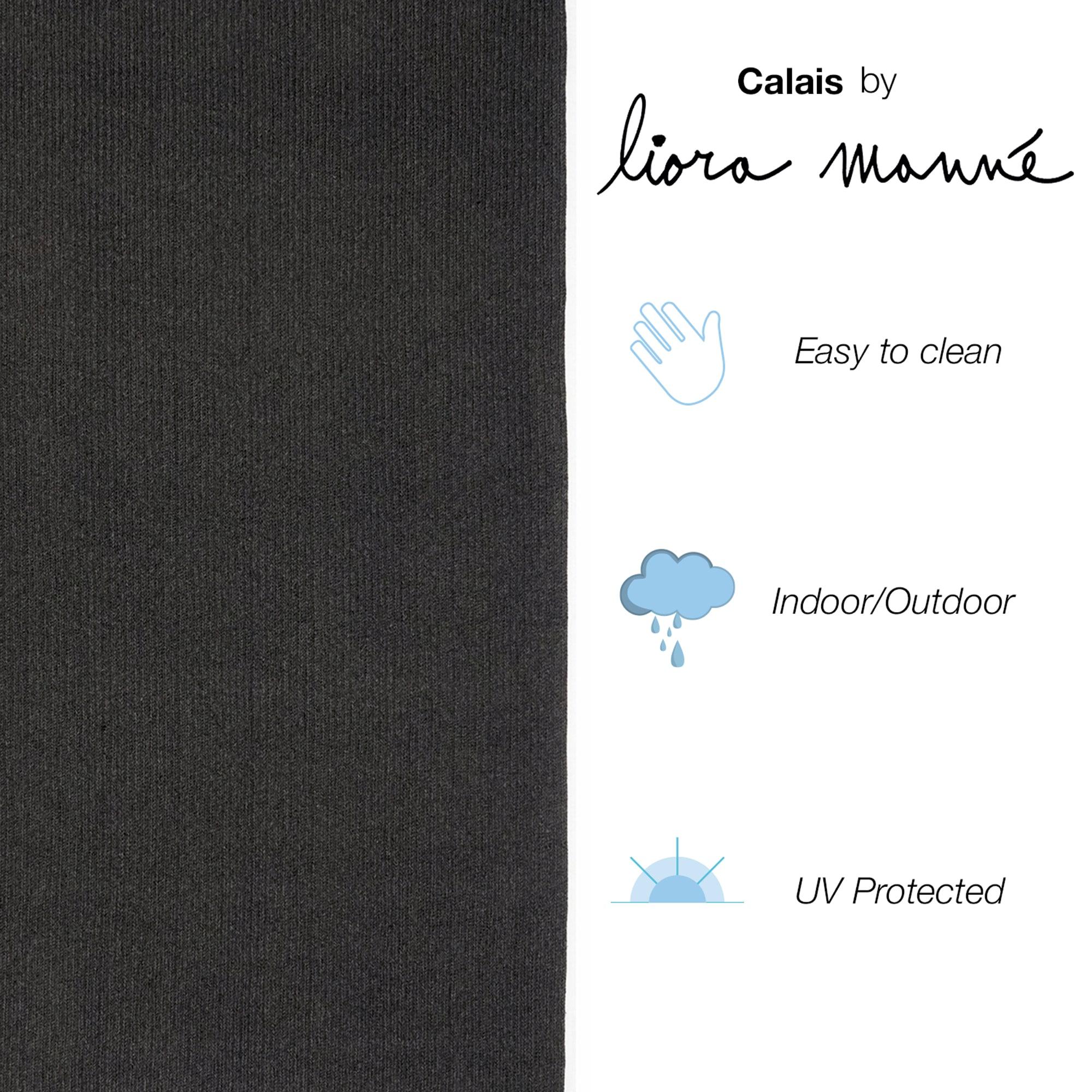 Liora Manne Calais Solid Indoor/Outdoor Rug Charcoal 5' x 7'6"
