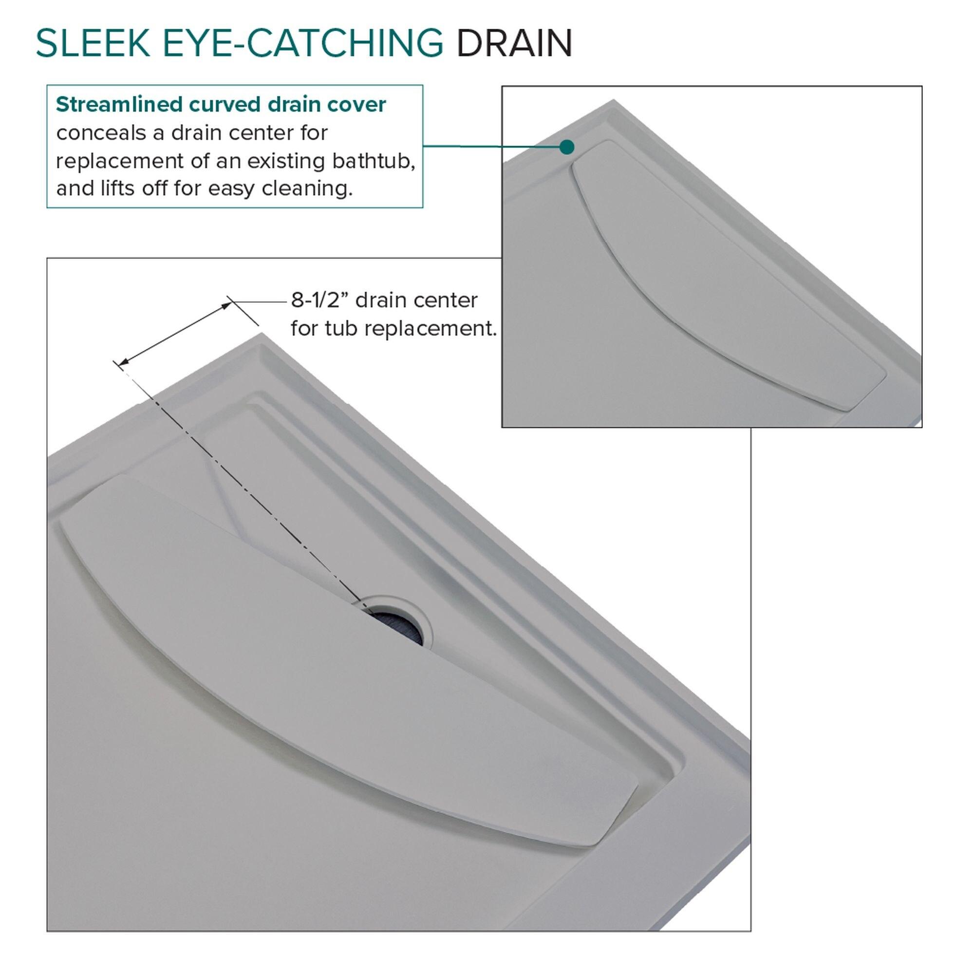 Transolid Transolid 60-in x 32-in Cast Solid Surface Tub Replacement Base Linear FSLB6032L-87