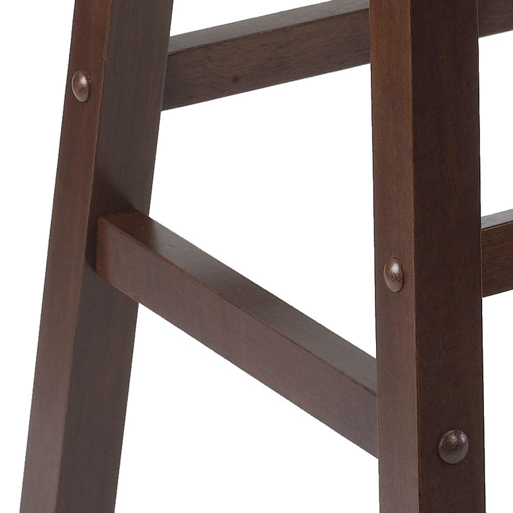 Winsome  Mona Cushion Saddle Seat Bar Stool Black & Walnut