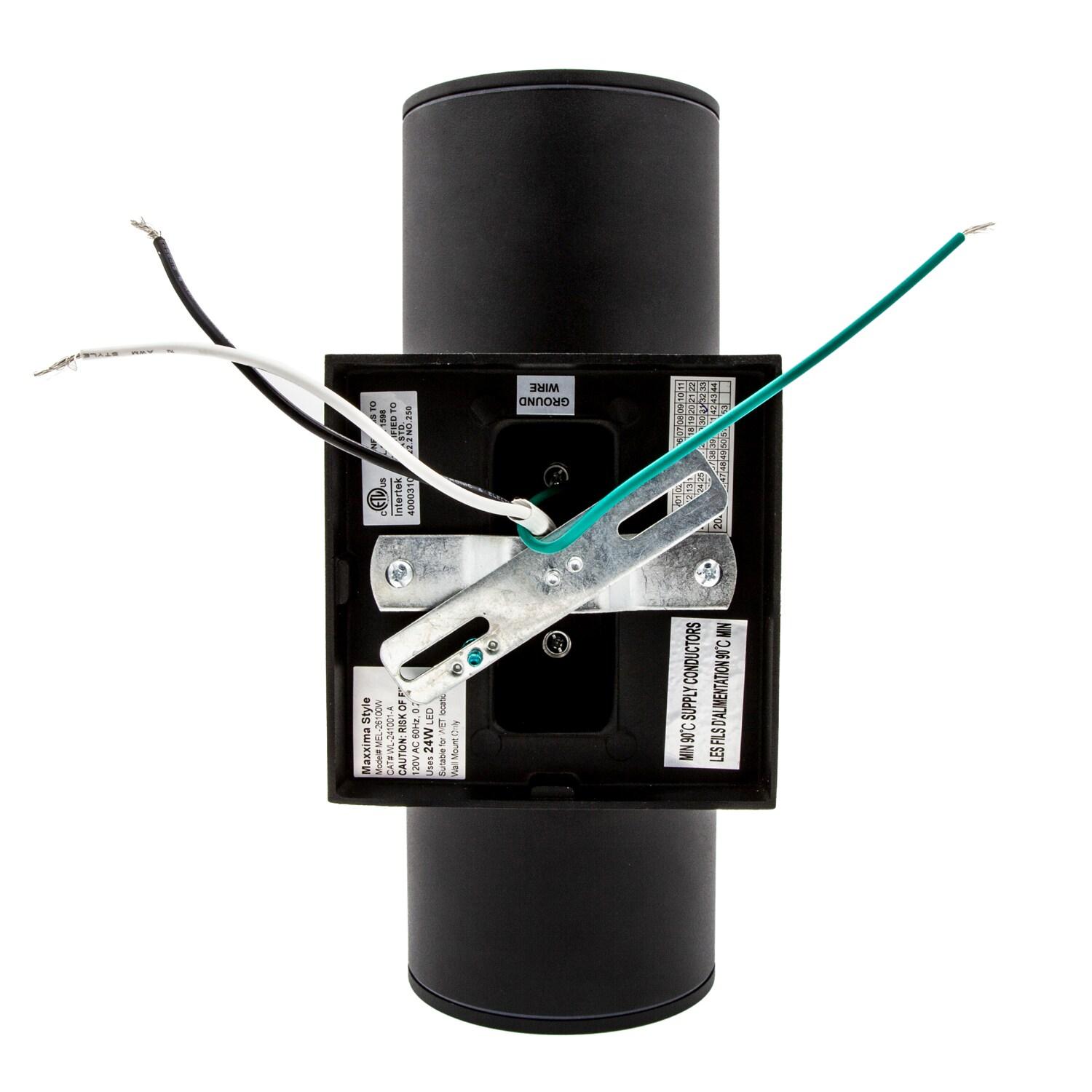 Maxxima Cylinder LED Outdoor Wall Light - Modern Wall Wash Up and Down Porch Light, 24 Watt, 3000K Warm White,