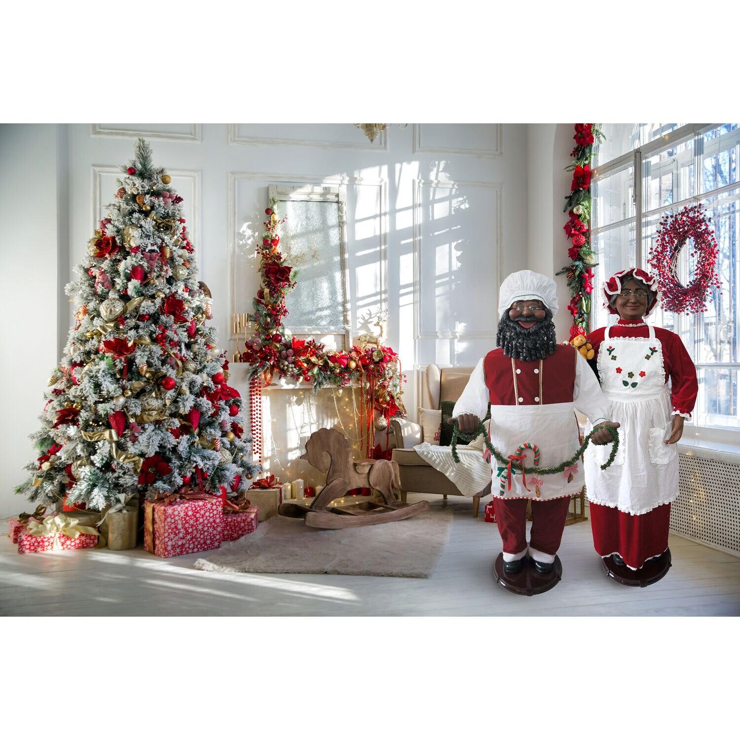 Fraser Hill Farm 58-in. Dancing African American Mrs. Claus Animatronic