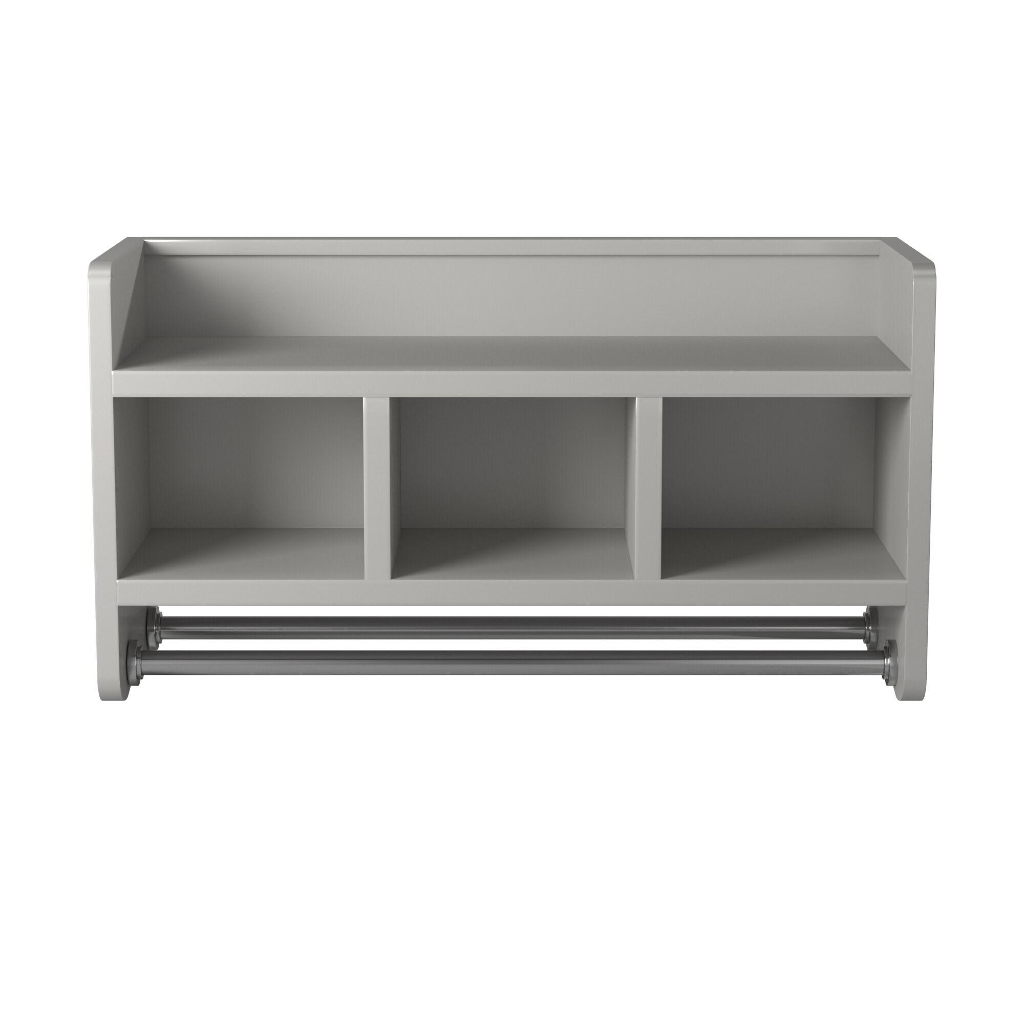 Decorative Wall Cabinet Gray 25" - Alaterre Furniture