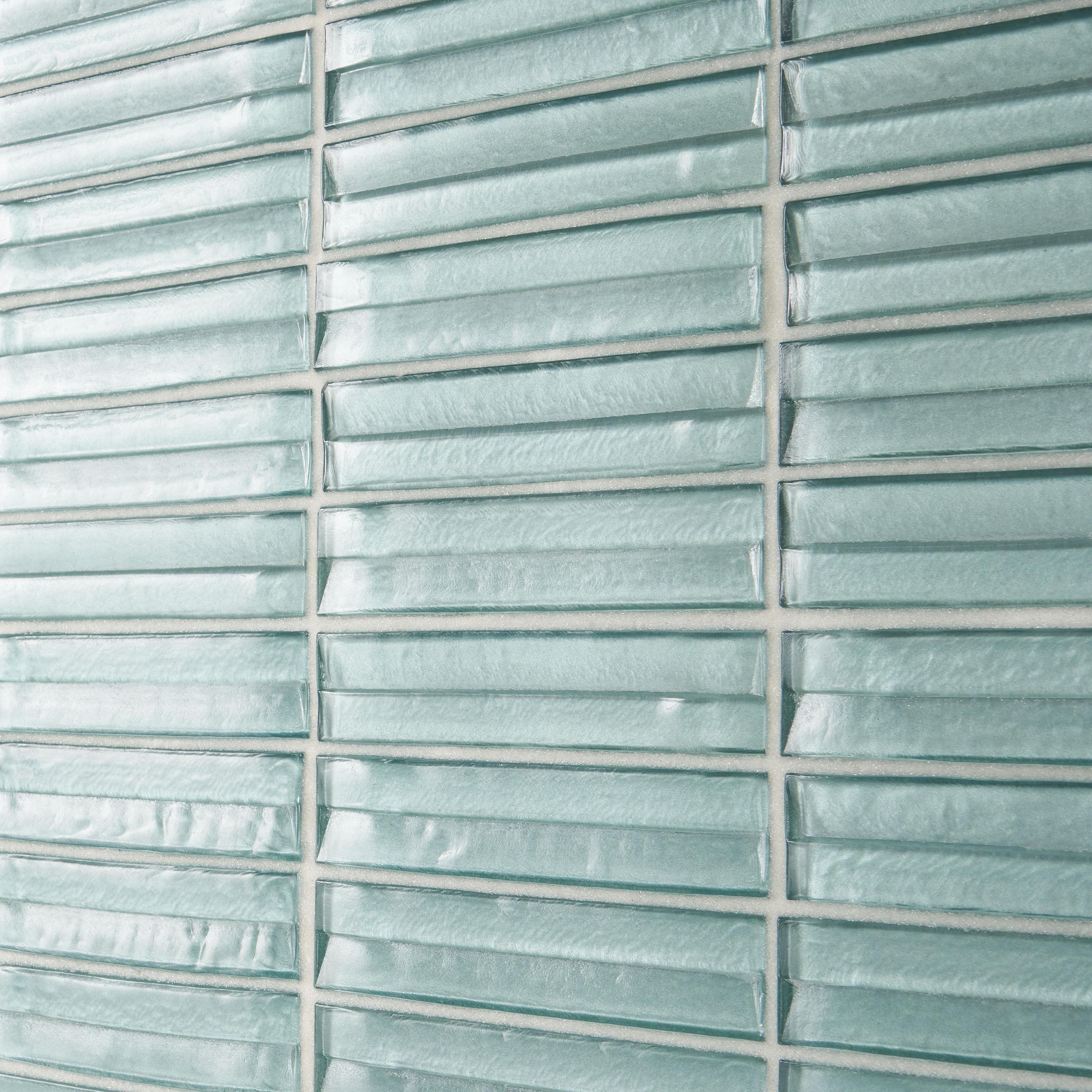 Tara Stacked 11.61" x 11.73" Molten Glass Mosaic Wall Tile (0.95 Sq. Ft. / Sheet)