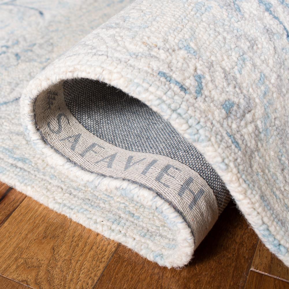 Micro-Loop MLP506 Hand Tufted Indoor Area Rug - Light Blue/Ivory - 4'x6'- Safavieh