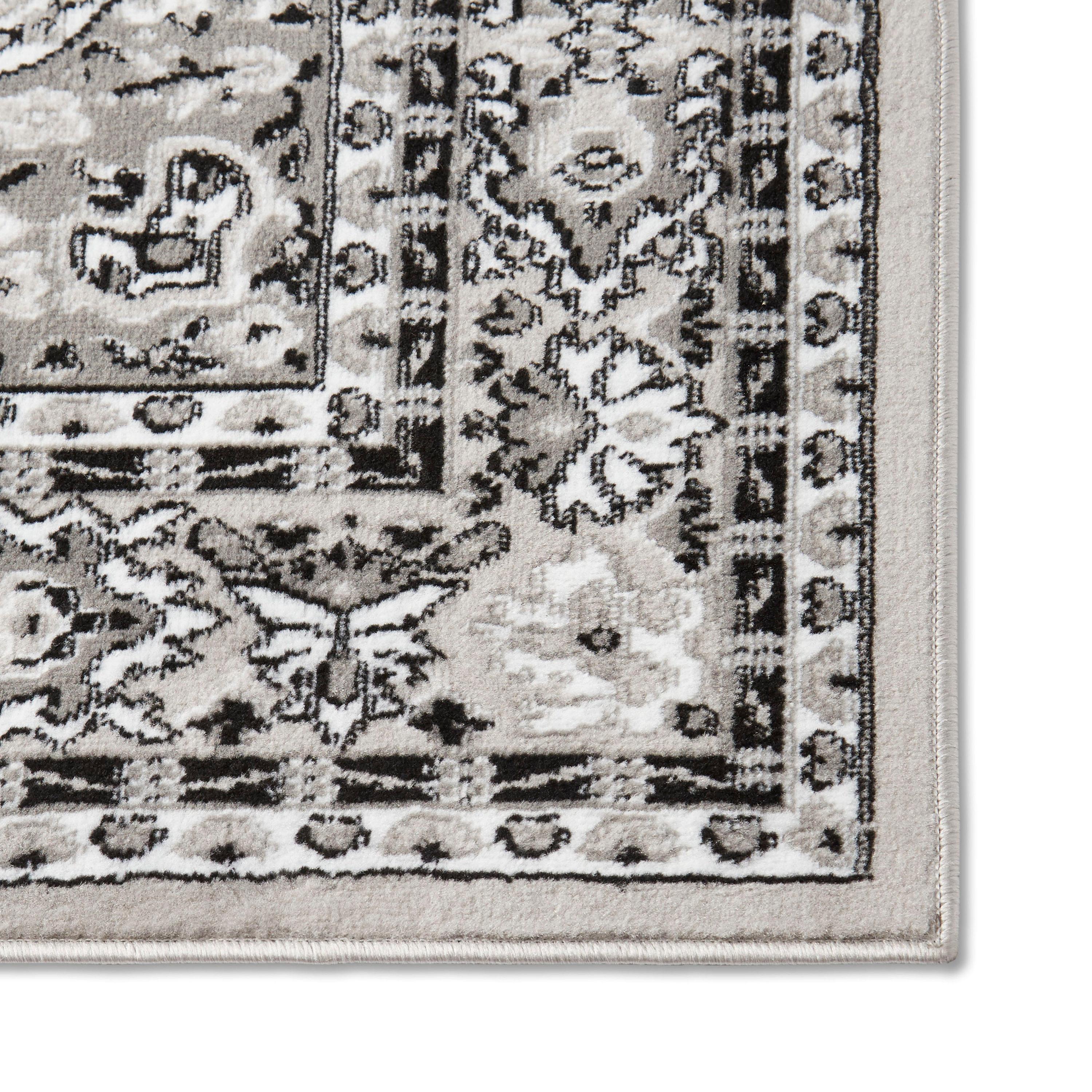 Home Dynamix Premium Sakarya Traditional Medallion Area Rug, Grey/Ivory, 7'8"x10'7"