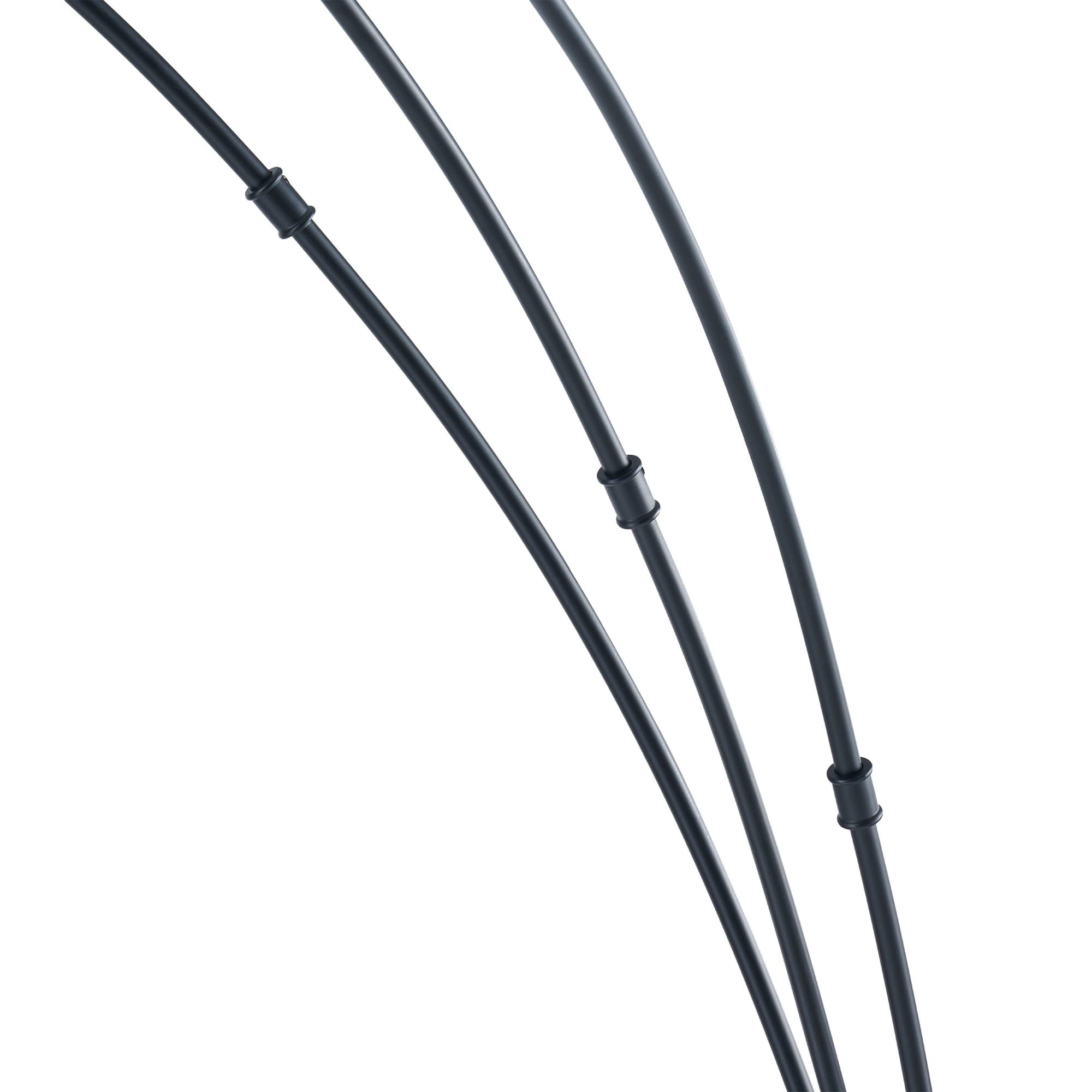 Bestco 83" Modern Arc Floor Lamp with Hanging Drum Shades 3 Light Tree Standing Light