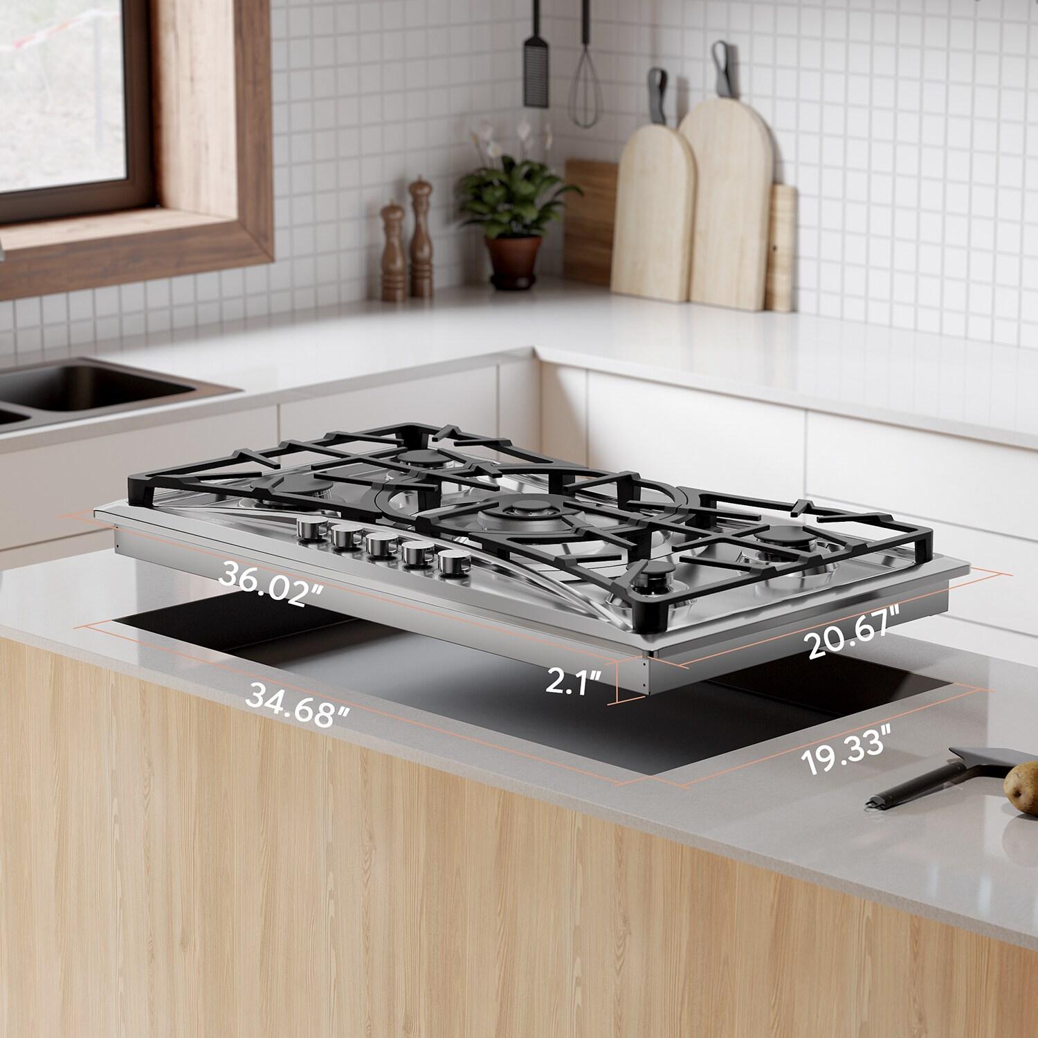 Empava 36" Stainless Steel 5 Burner Cooktop