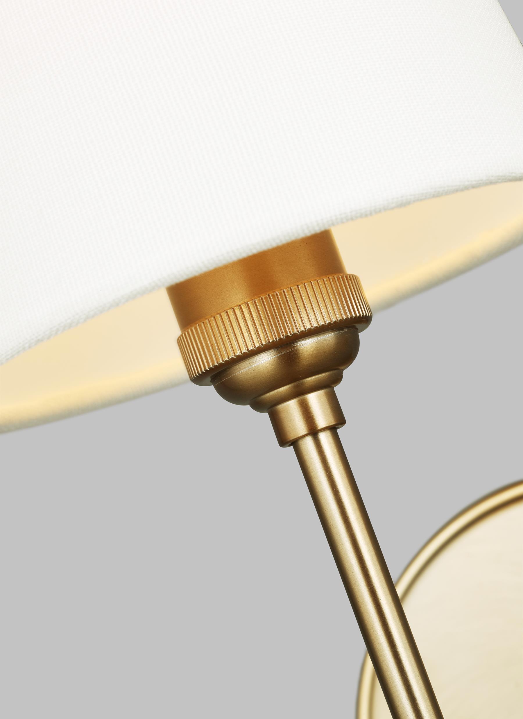 Generation Lighting 1-Light Baker Bath Fixture Wall Lamp Satin Brass 4187201-848 | Bathroom Light Fixture for Home Decor | Wall Sconce Vanity Light Fixture and Bathroom Accessory