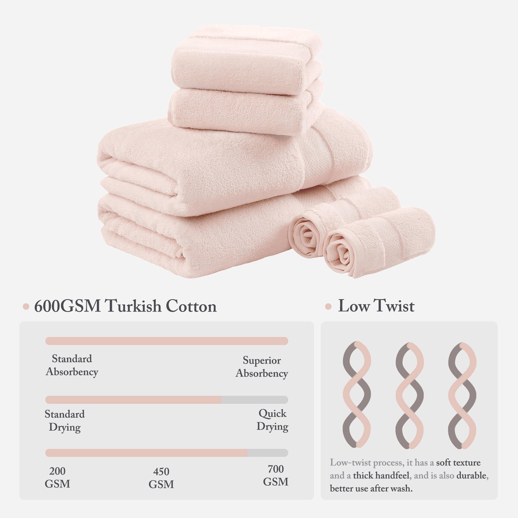 Turkish 100% Cotton Oversized Towel Set