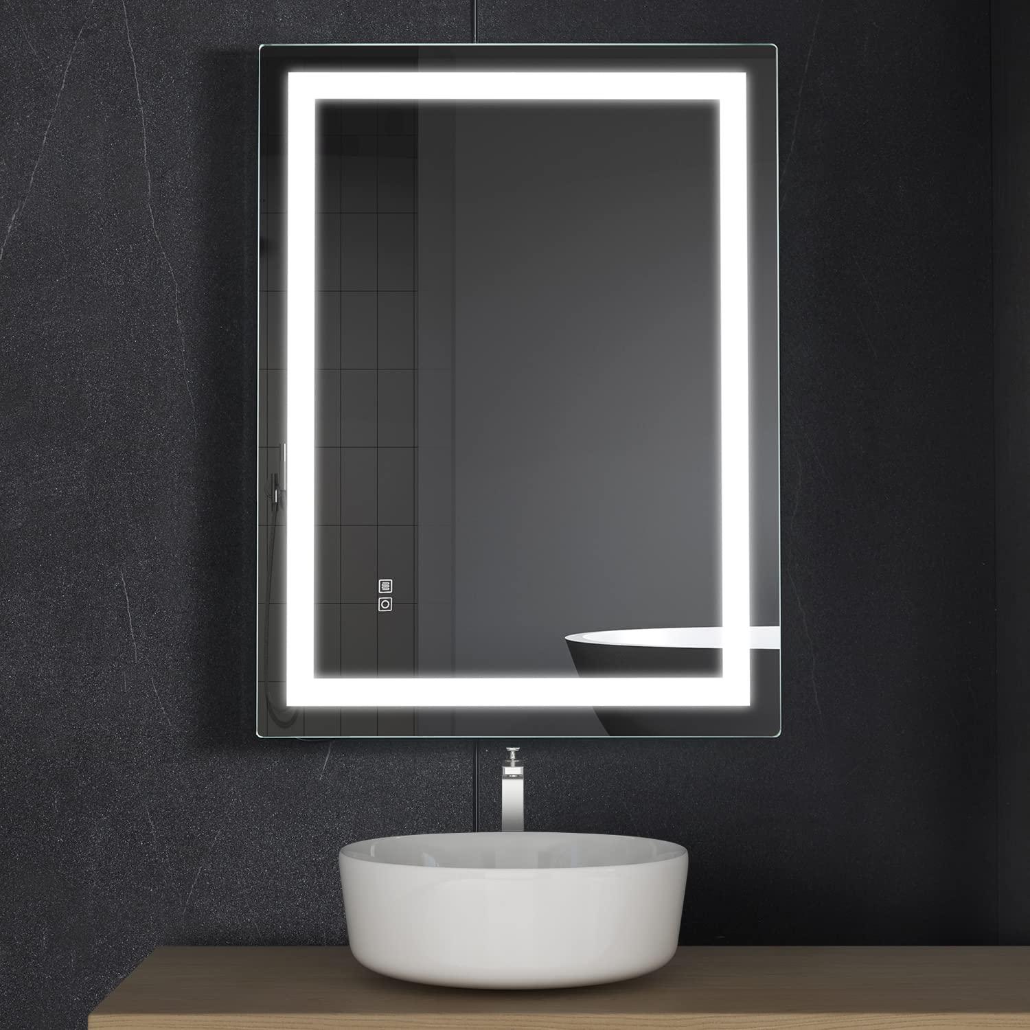 Dreamwerks Mariana 24" W x 32" H Rectangular LED Bathroom Mirror with Dimmer & Defogger