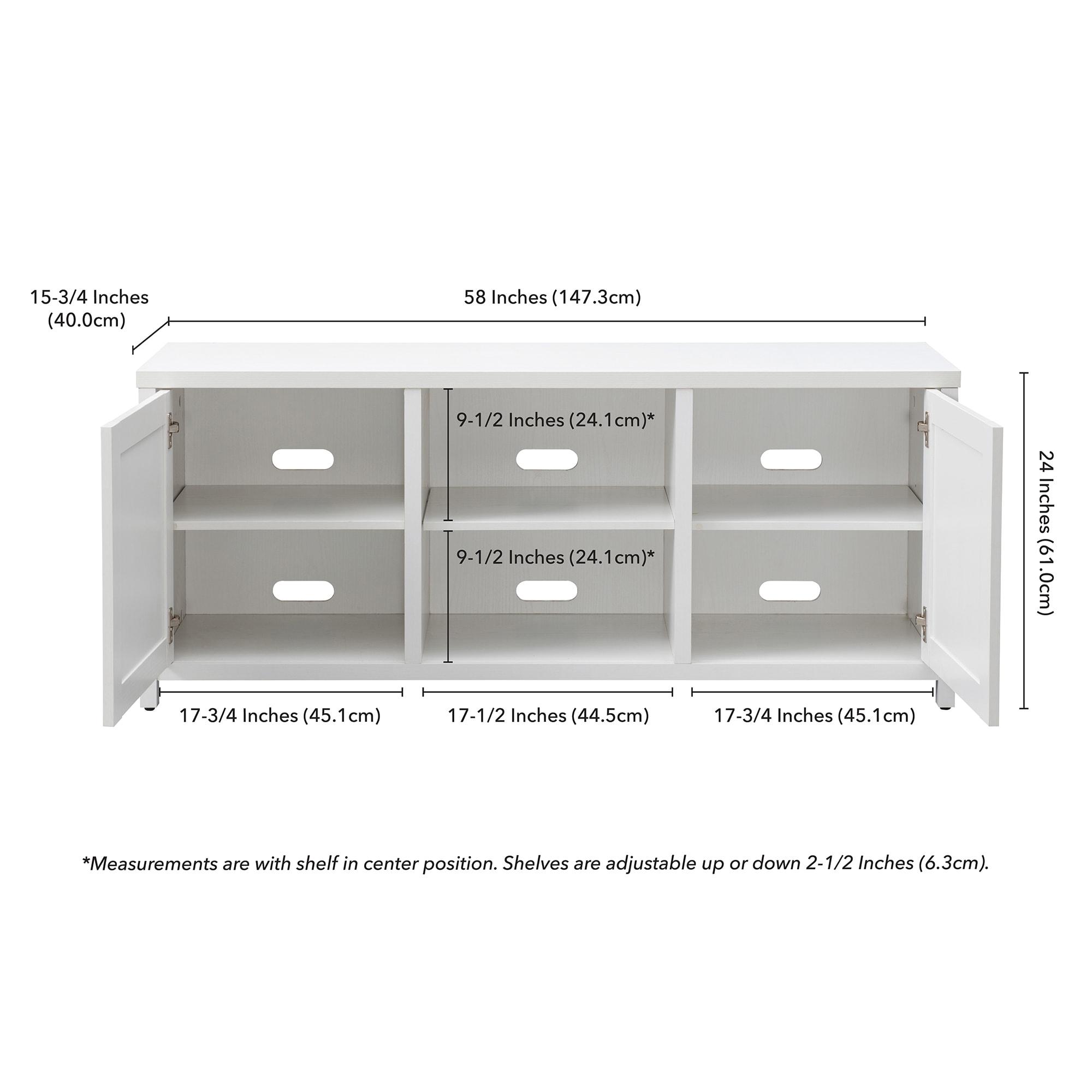 Evelyn&Zoe Strahm Rectangular TV Stand for TV's up to 65", White