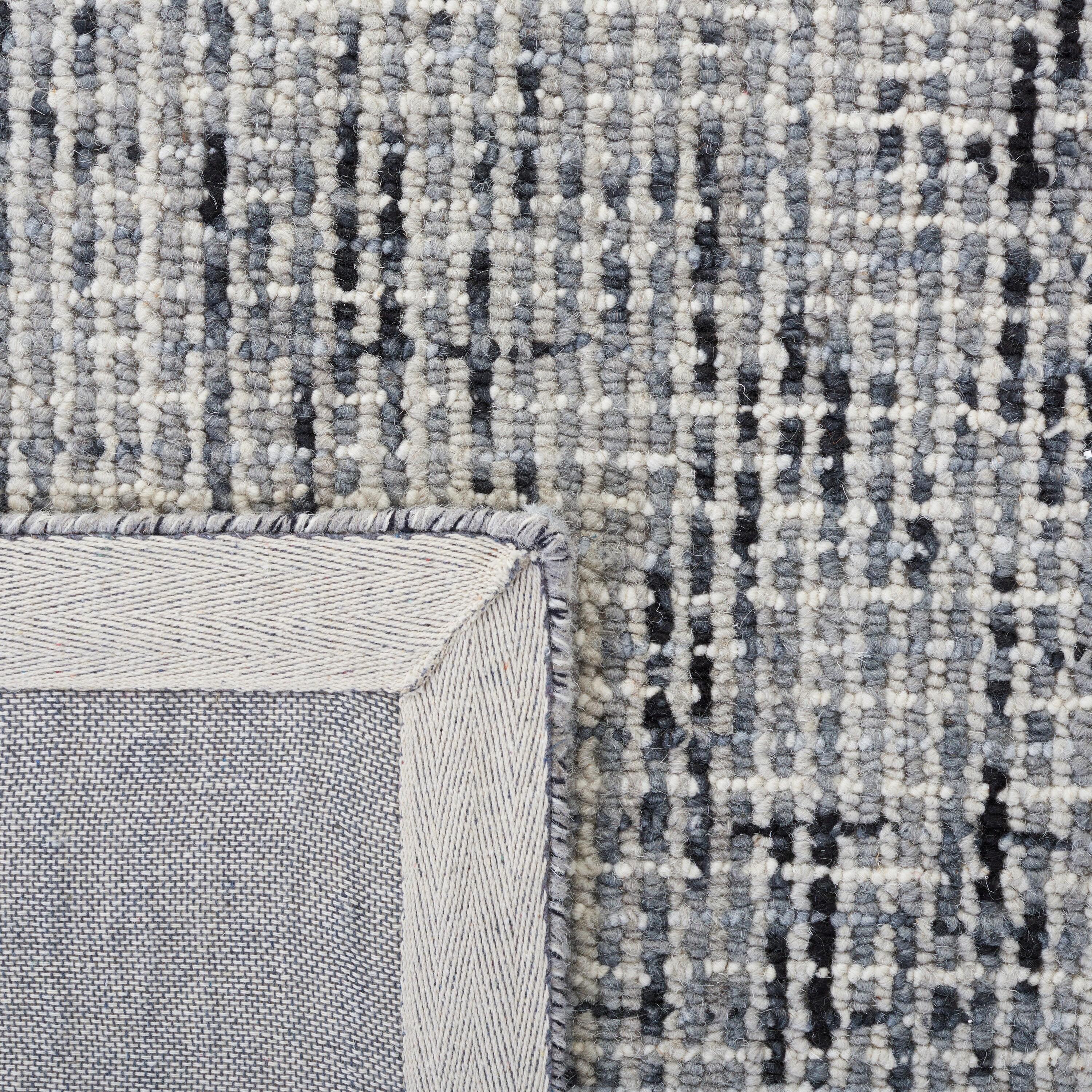 Abstract ABT468 Handmade Indoor Area Rug - Dark Grey/Ivory - 6'x9' - Safavieh