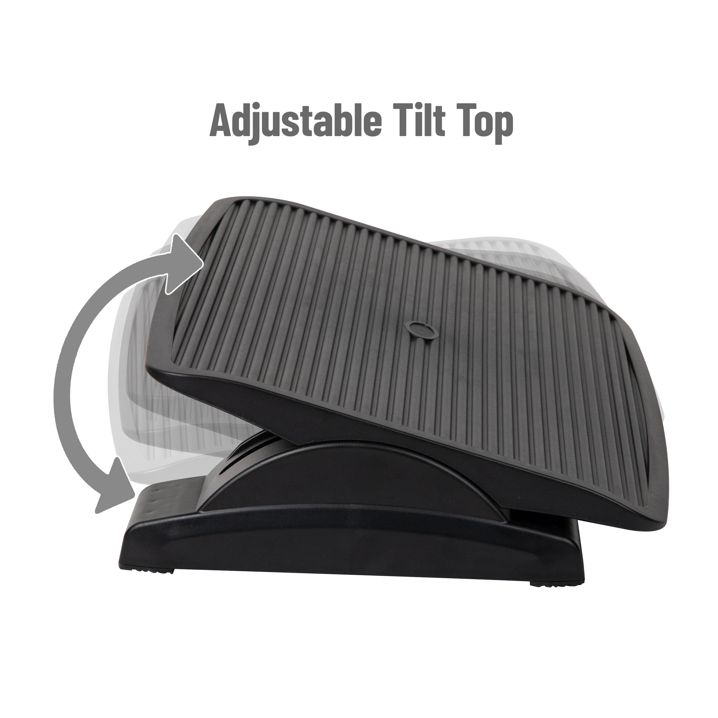 Mind Reader Foot Rest, Under Desk at Work, Ergonomic, Height Adjustable, Office, Plastic, 17.5"L x 13.5"W x 3.5"H