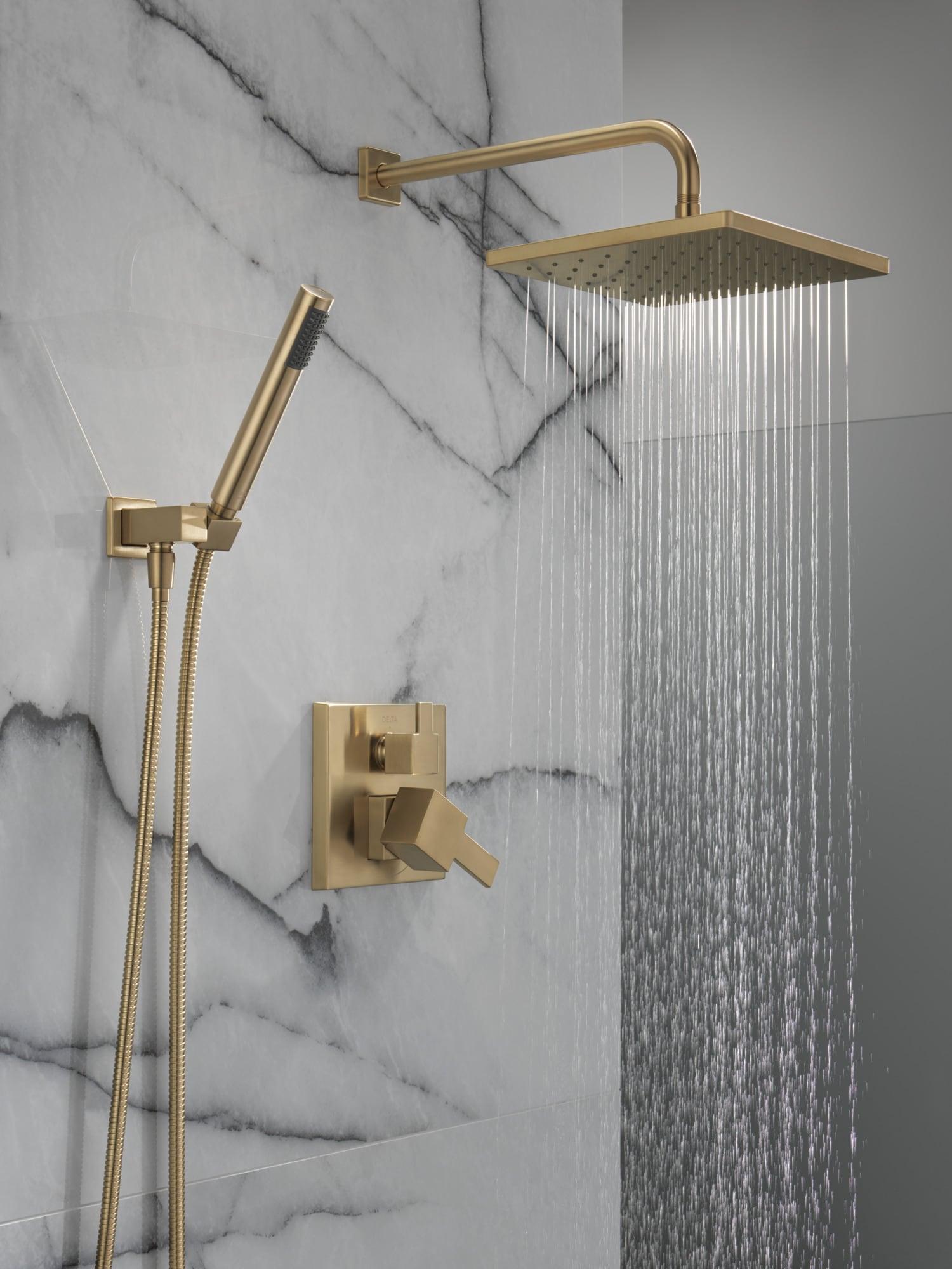 Modern Raincan Square Shower System, Rain Shower Head with Handheld Spray, Shower Faucet Set