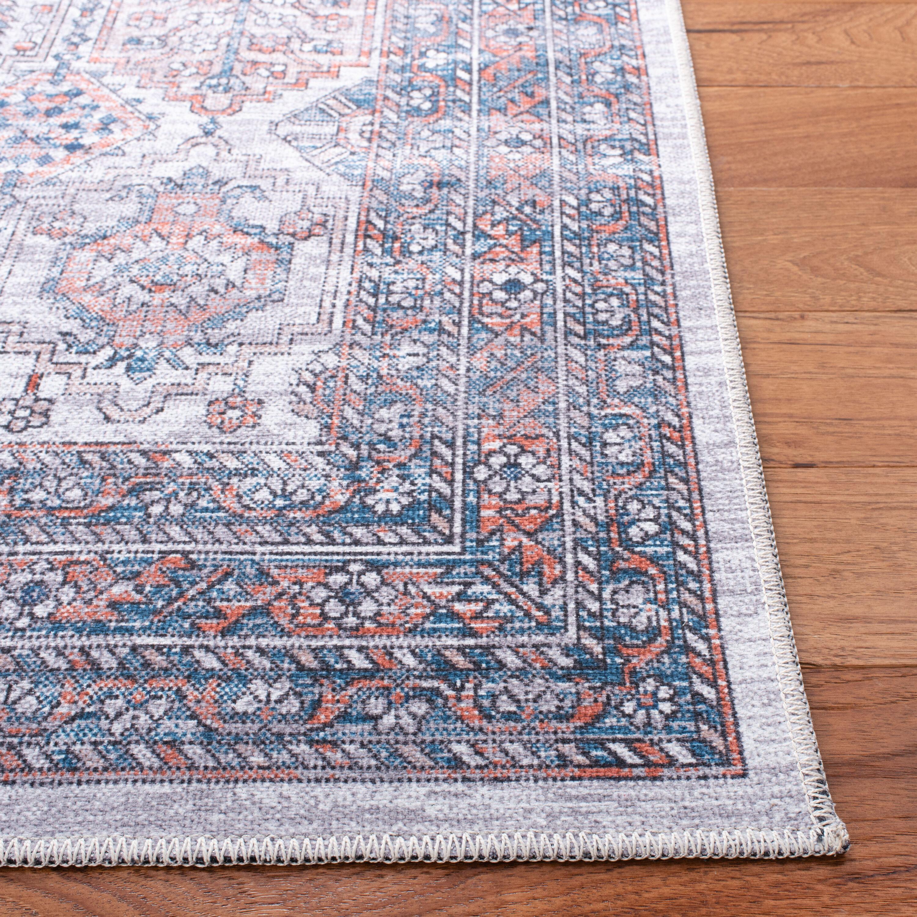 SAFAVIEH Serapi Amina Oriental Machine Washable Runner Rug, Ivory/Rust, 2' x 9'