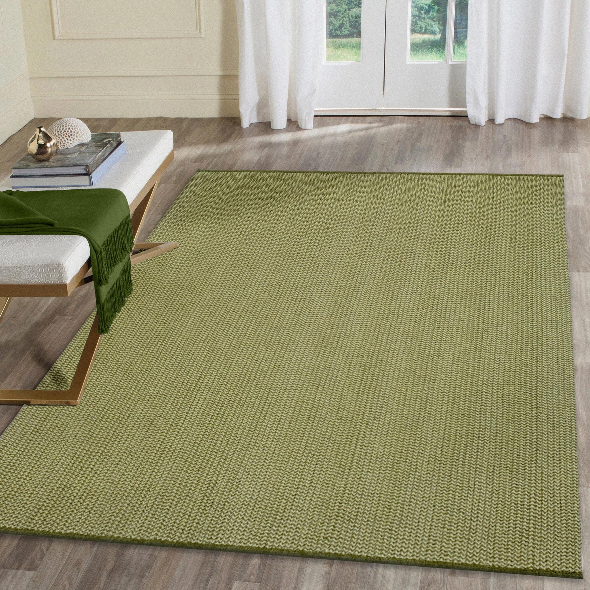 Liora Manne Calais Solid Indoor/Outdoor Rug Green 3'6" x 5'6"