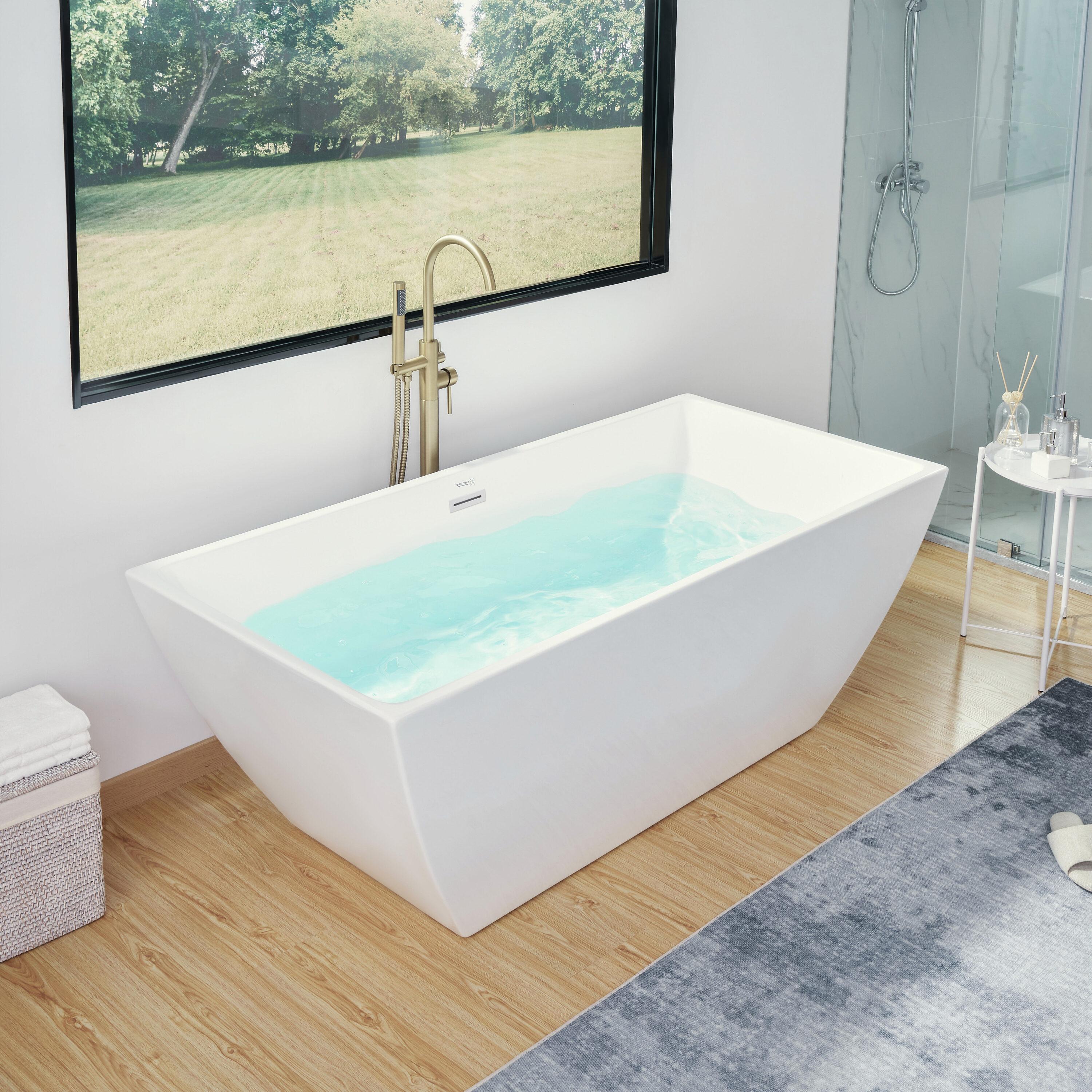 Lydia 59" x 30" Freestanding Soaking Bathtub