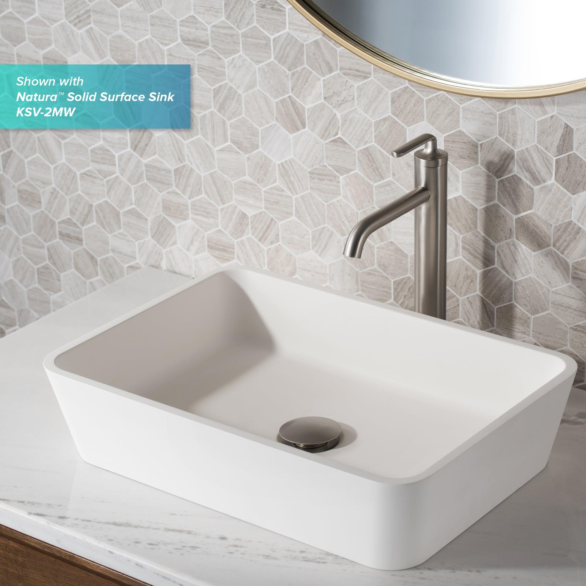 Ramus Single Handle Vessel Sink Bathroom Faucet with Drain Assembly