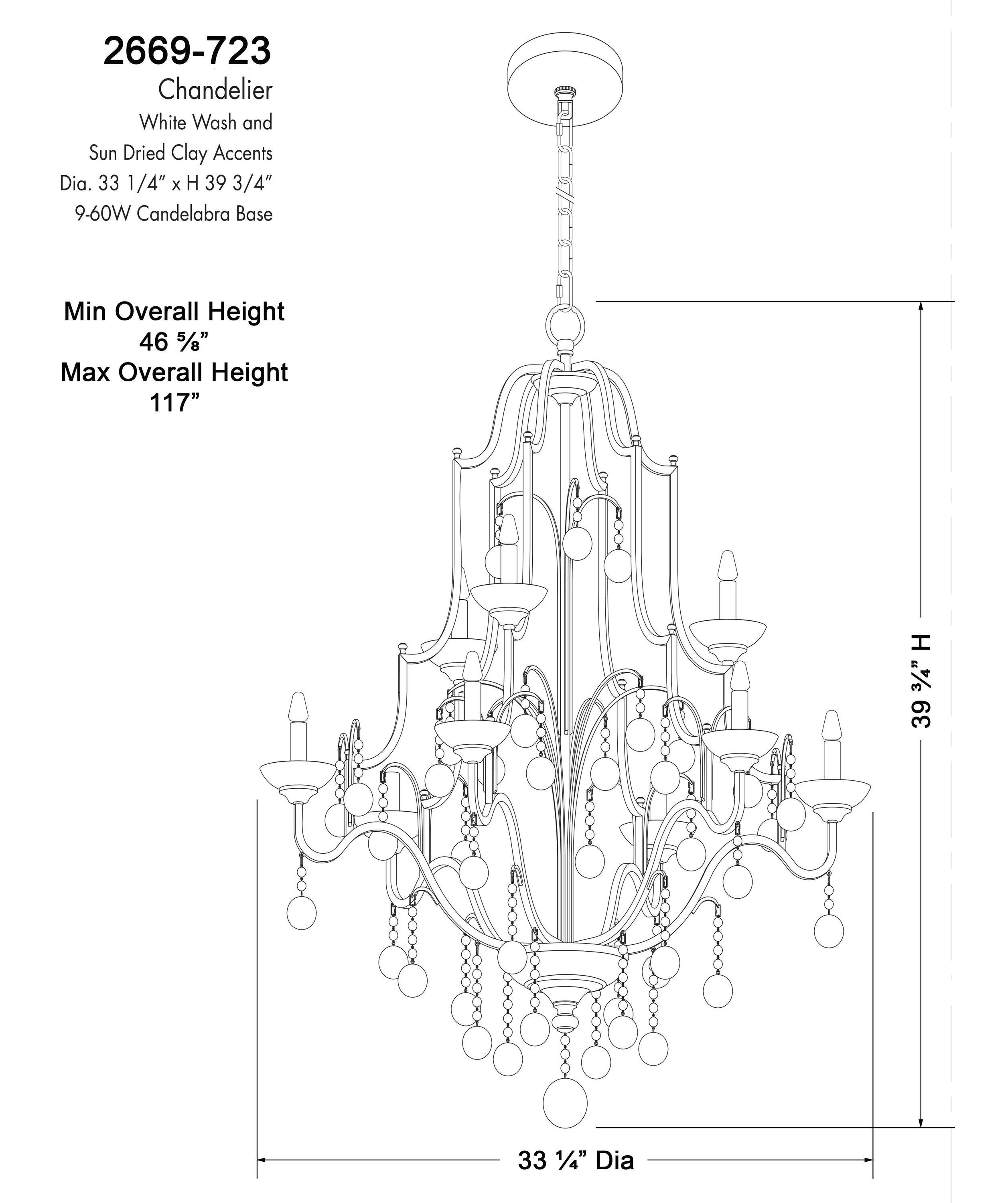 Minka Lavery - Colonial Charm - 9 Light 2-Tier Chandelier-40 Inches Tall and