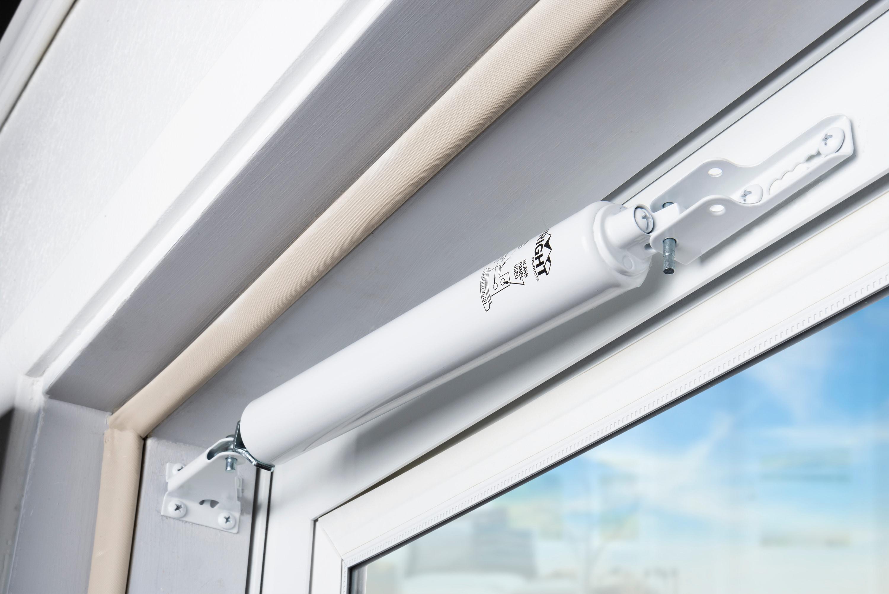 Wright V820AWH Grade 1, Size 4, White Aluminum Pneumatic Door Closer