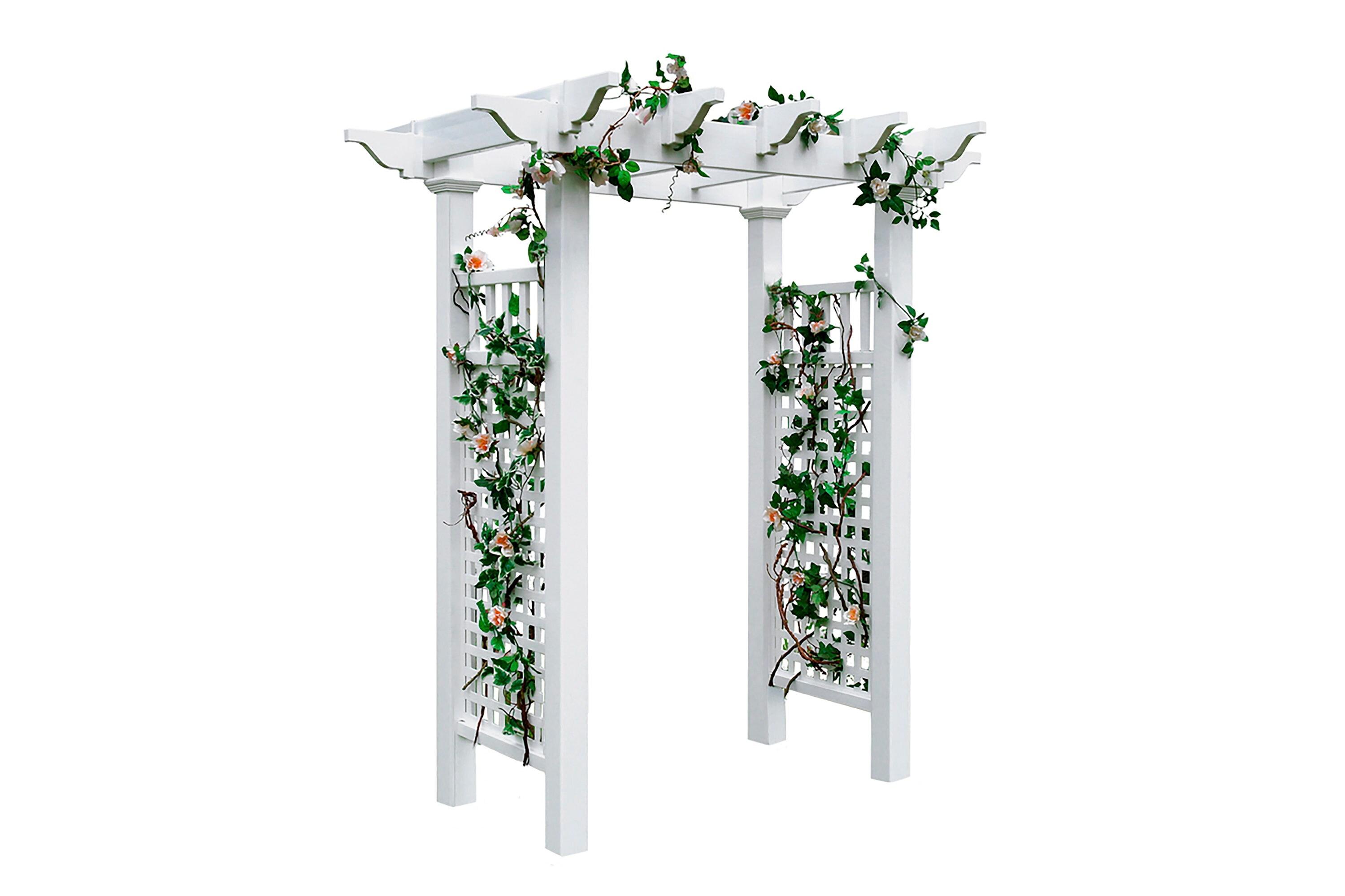 Fairfield White Vinyl Traditional Garden Arbor