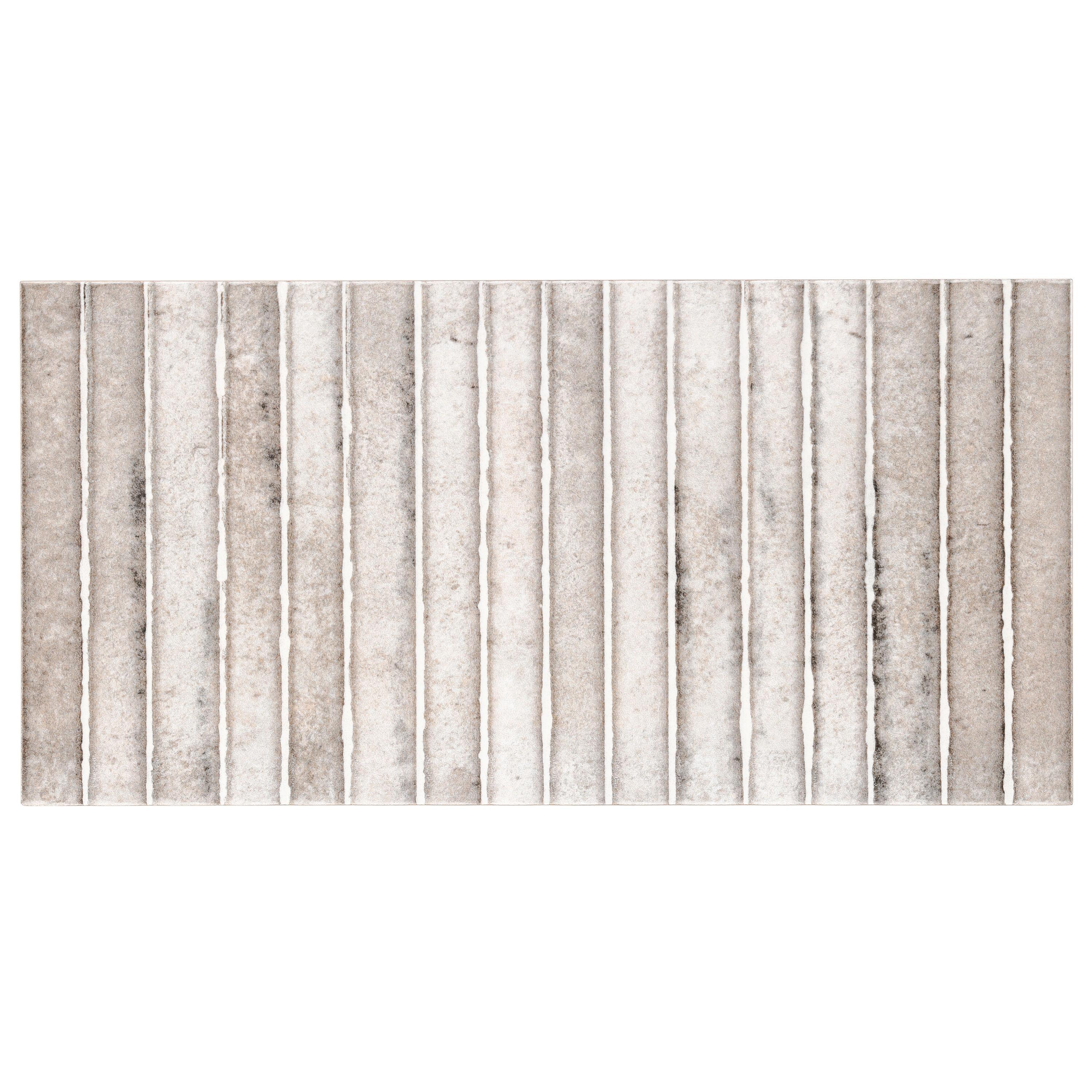 Canu 5.9 In. x 11.81 In. Polished Fluted Ceramic Subway Wall Tile (9.68 Sq. Ft. / Case)