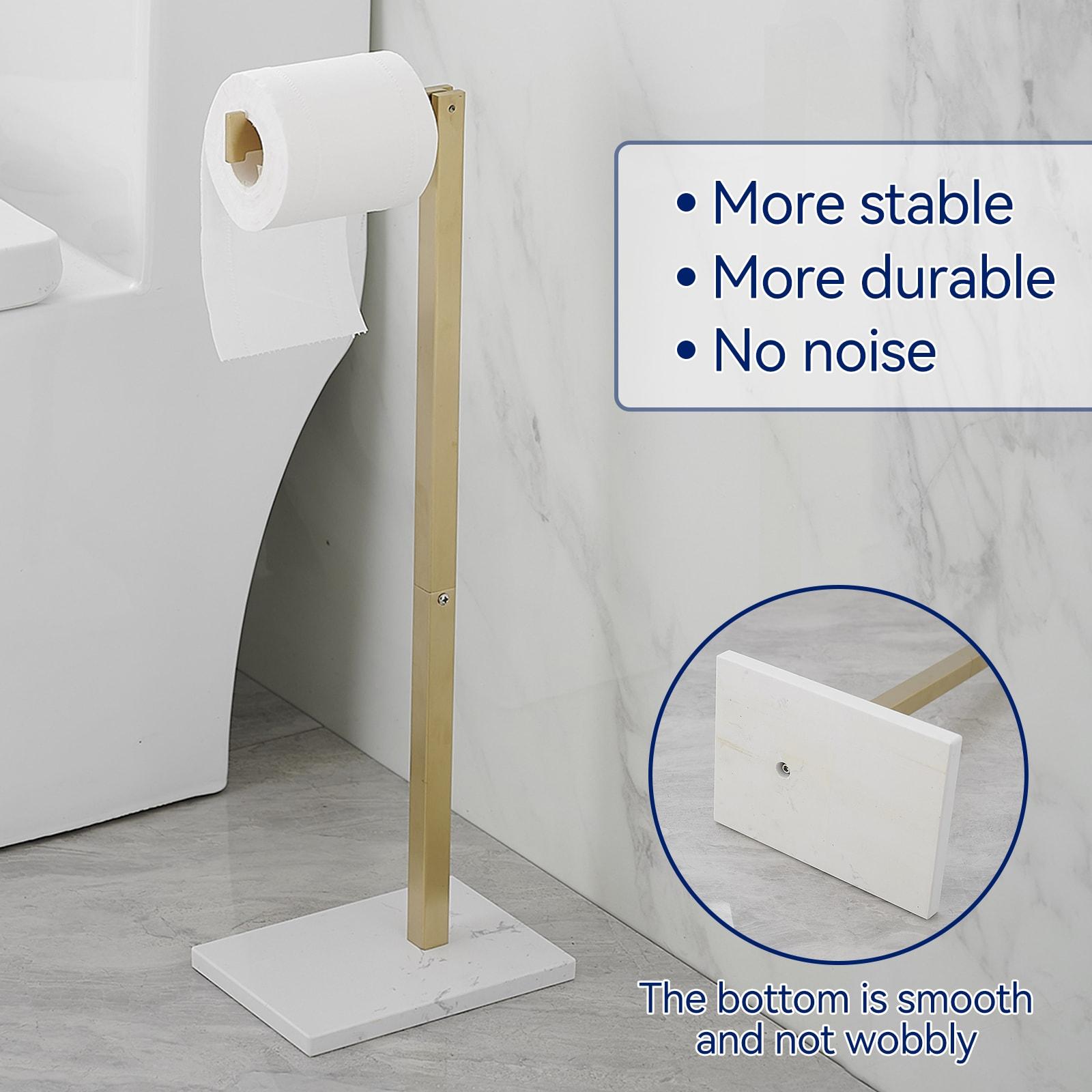 Free Standing Toilet Paper Holder with Weighted Base