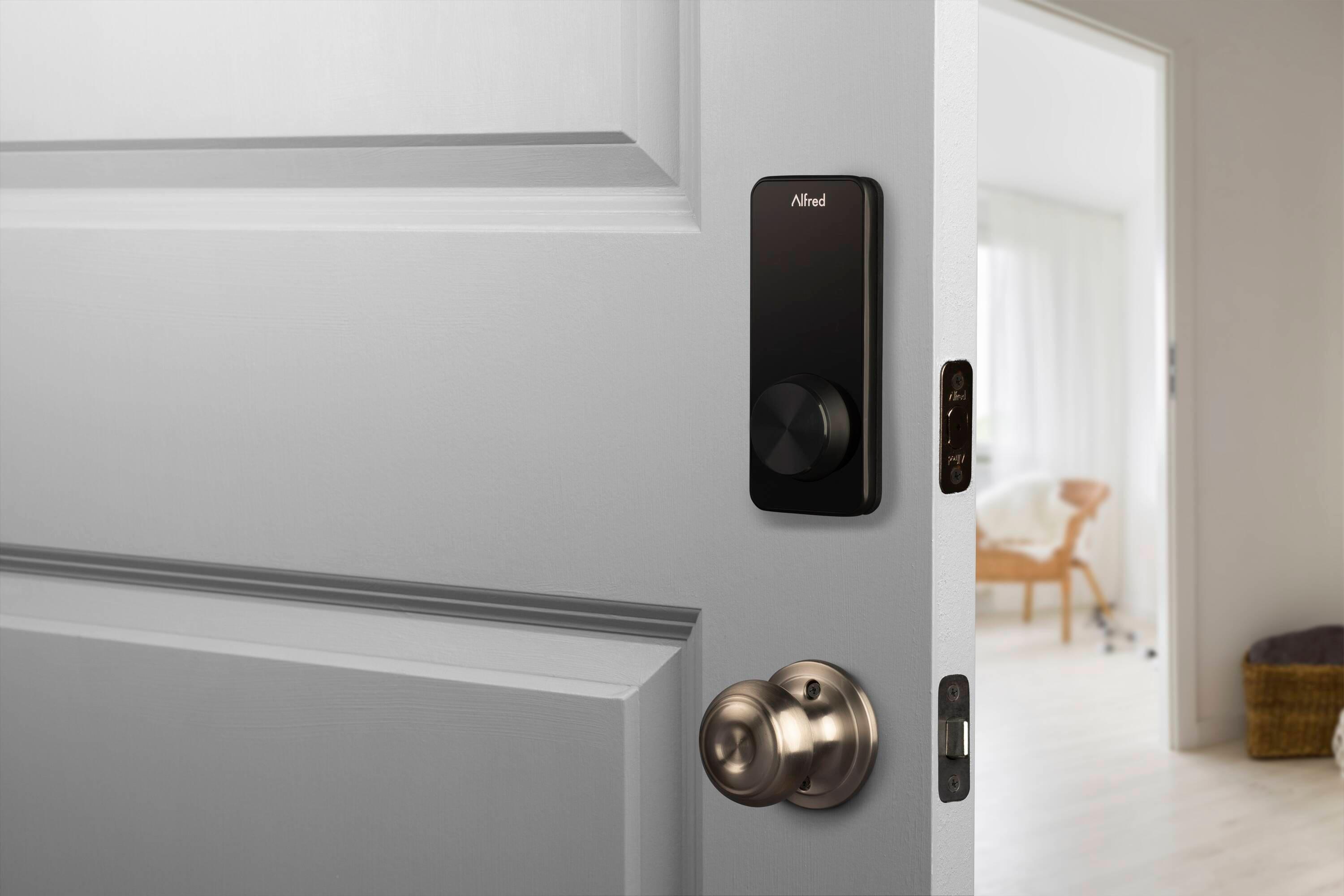 Alfred DB1 Smart Deadbolt Lock Z-Wave With Key - Black